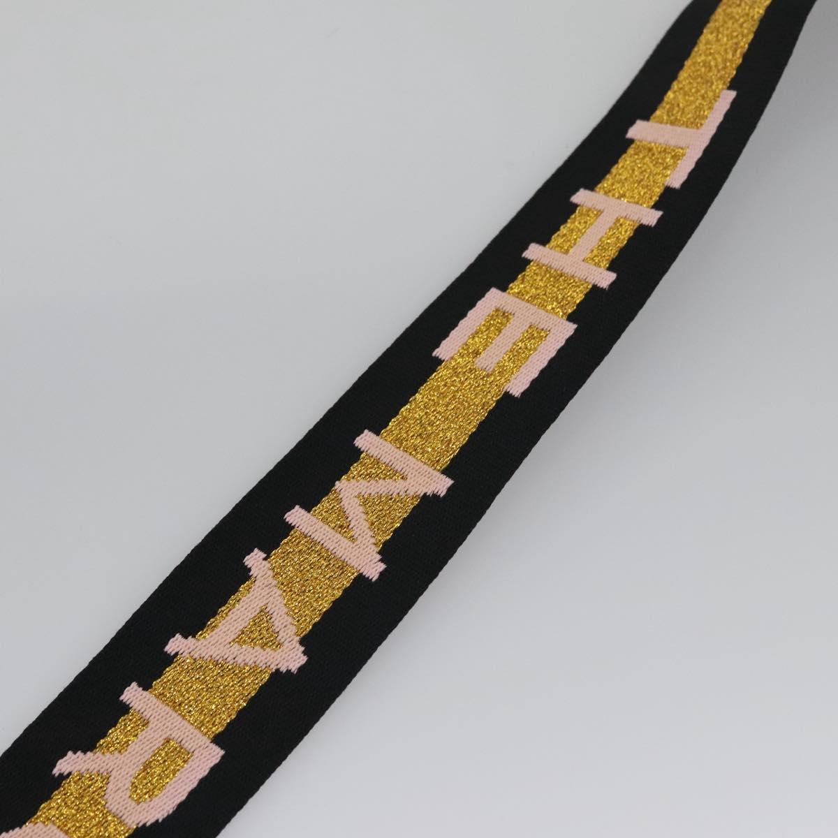 Marc Jacobs Adjustable Shoulder Strap Canvas 38.6""-57.1"" Black Auth am7732