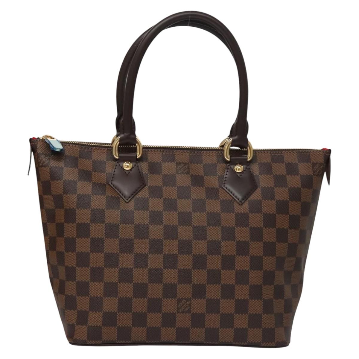 LOUIS VUITTON Damier Ebene Saleya PM Tote Bag N51183 LV Auth am7736A
