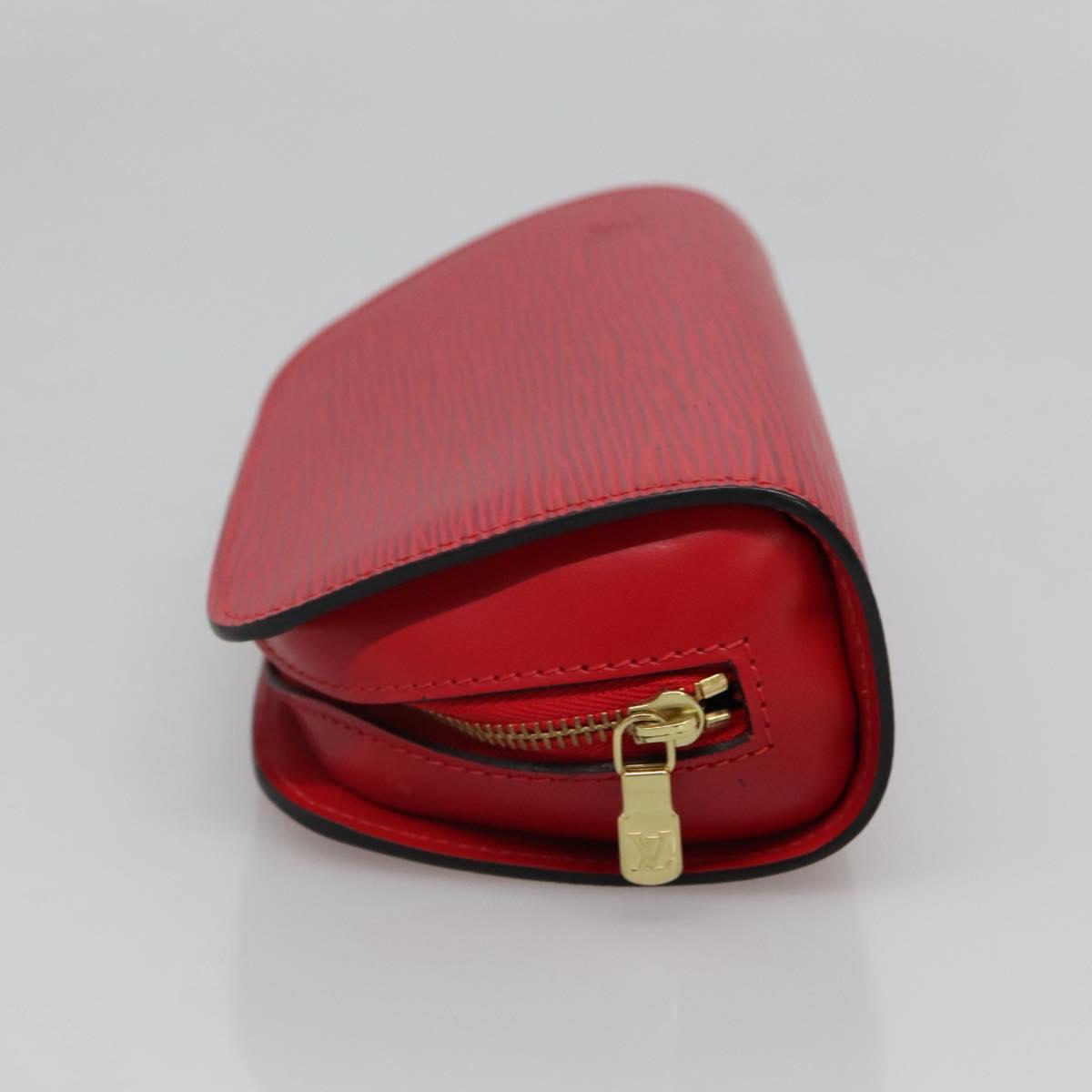 LOUIS VUITTON Epi Dauphine PM Pouch Castilian Red M48447 LV Auth am7748
