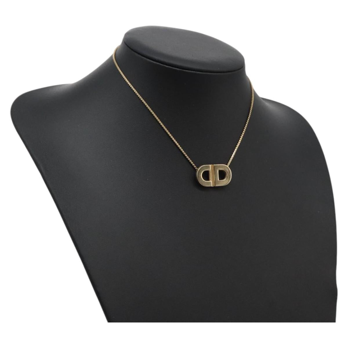 Christian Dior Necklace metal Gold Auth am7764