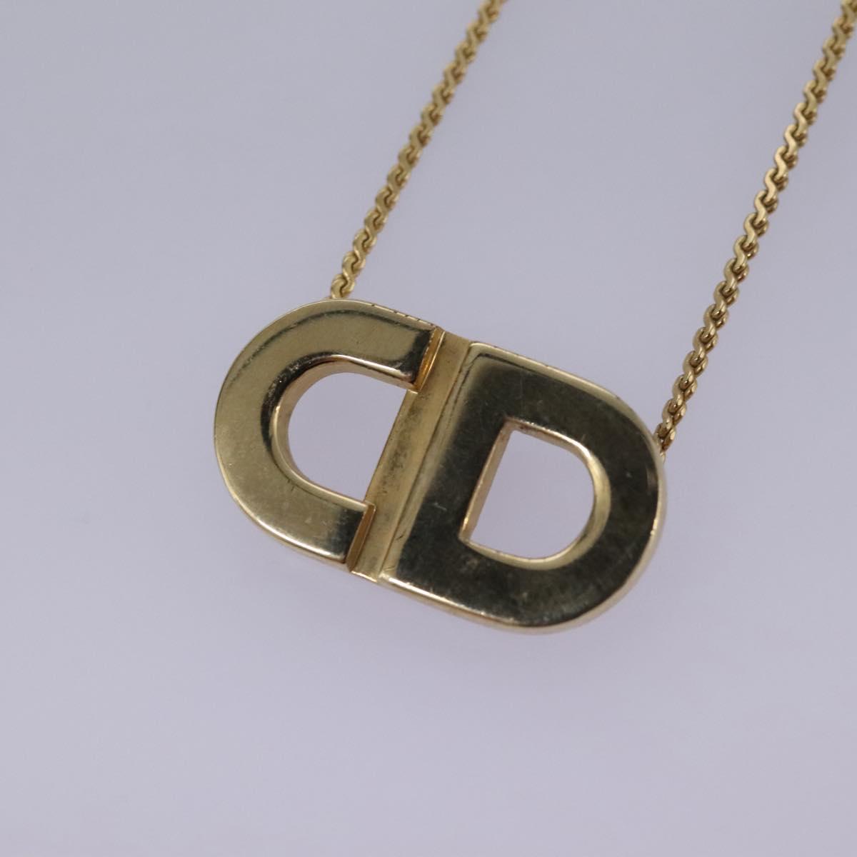 Christian Dior Necklace metal Gold Auth am7764
