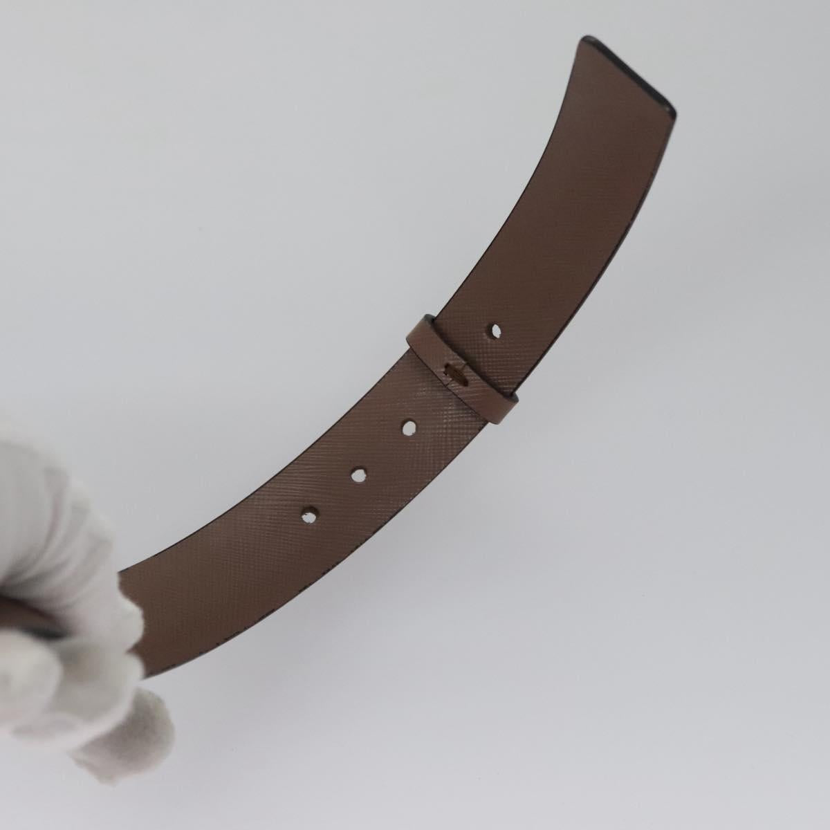 Salvatore Ferragamo Gancini Belt Leather 29.1""-31.5"" Black Auth am7781V