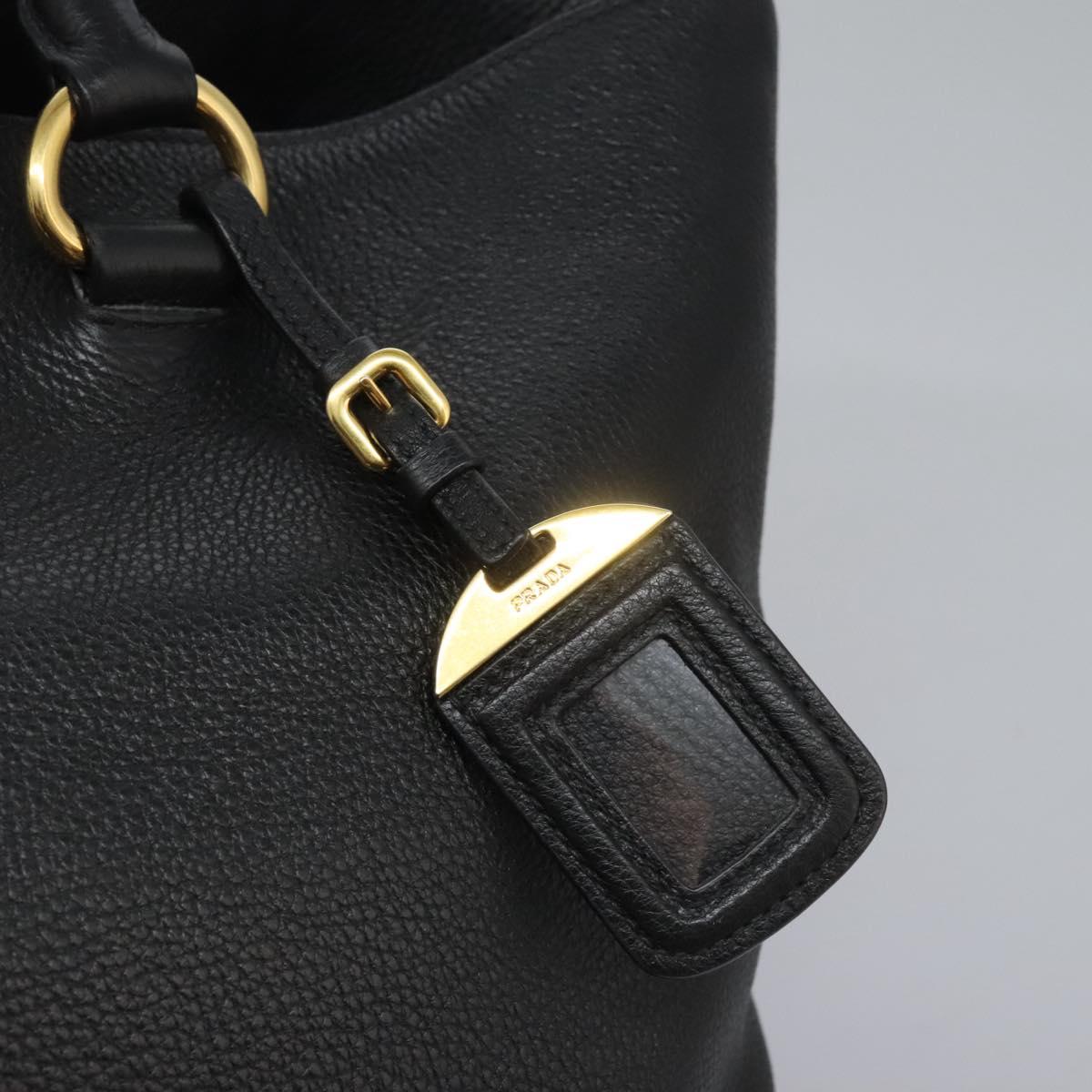 PRADA Tote Bag Leather 2way Black 1BG865 Auth am7814