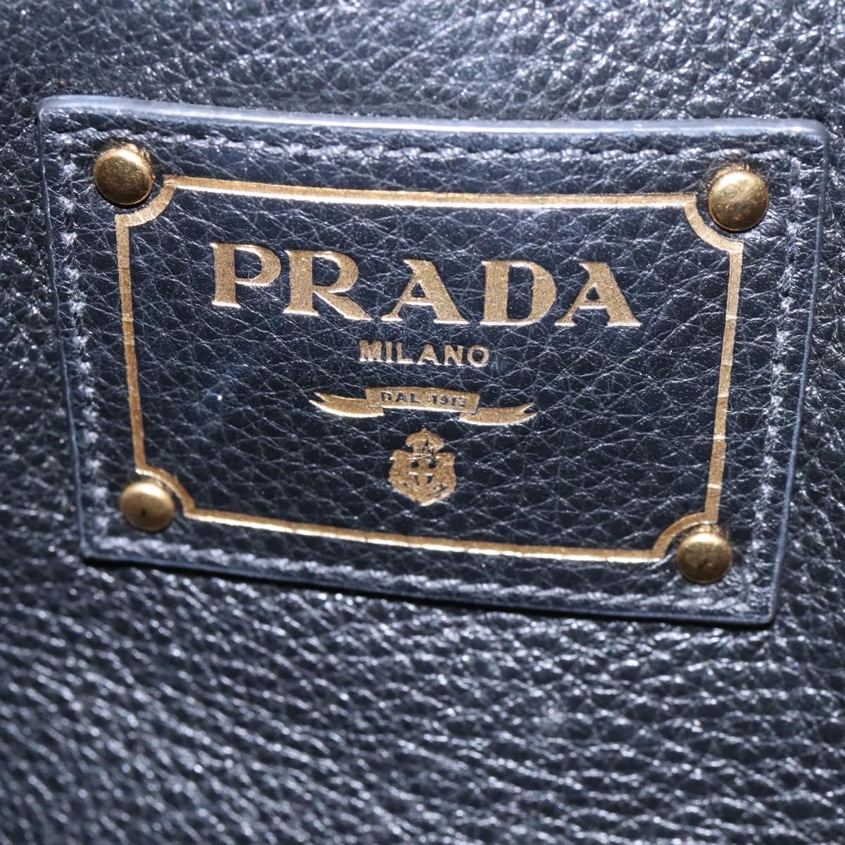 PRADA Tote Bag Leather 2way Black 1BG865 Auth am7814