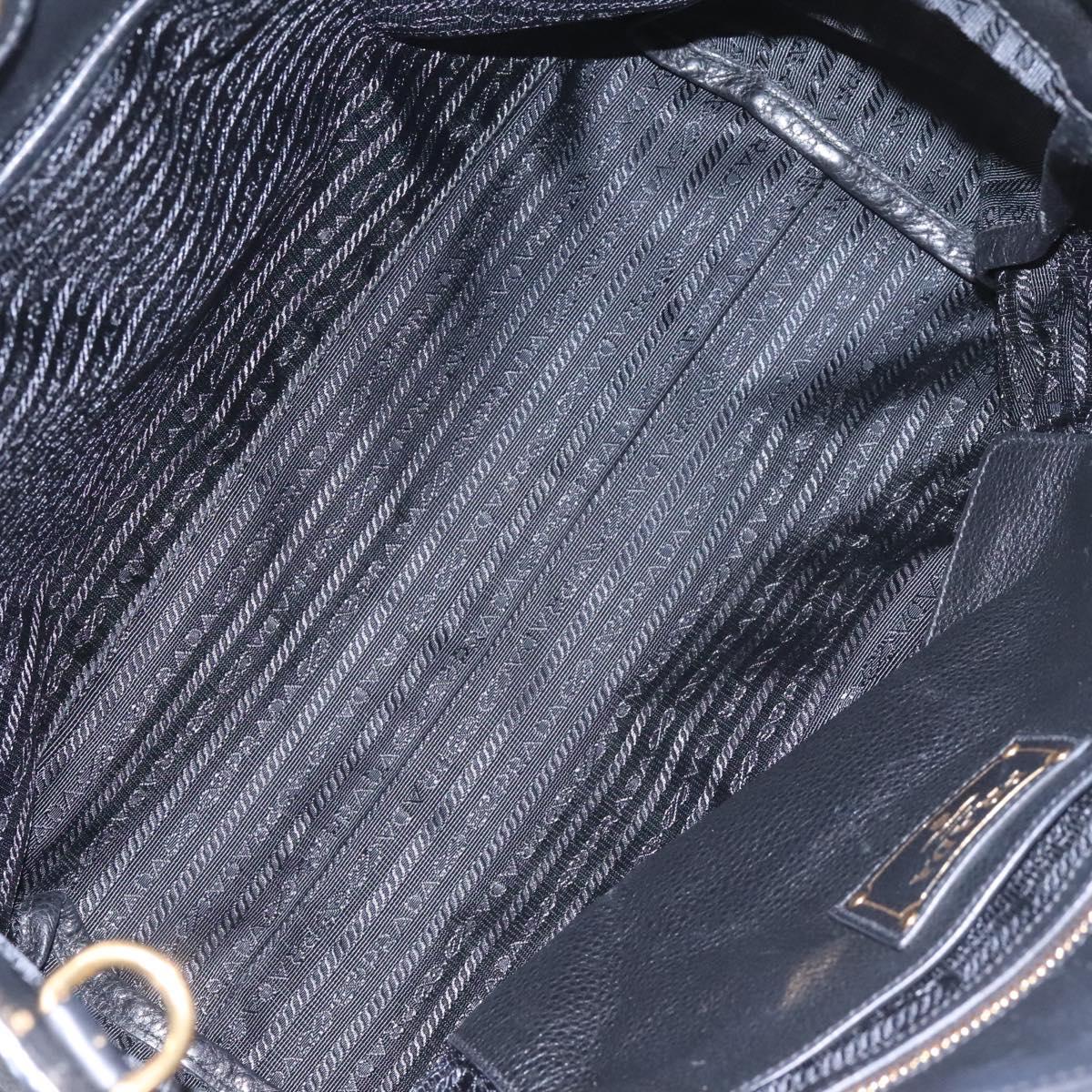 PRADA Tote Bag Leather 2way Black 1BG865 Auth am7814