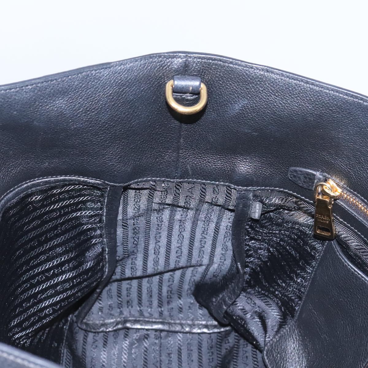 PRADA Tote Bag Leather 2way Black 1BG865 Auth am7814