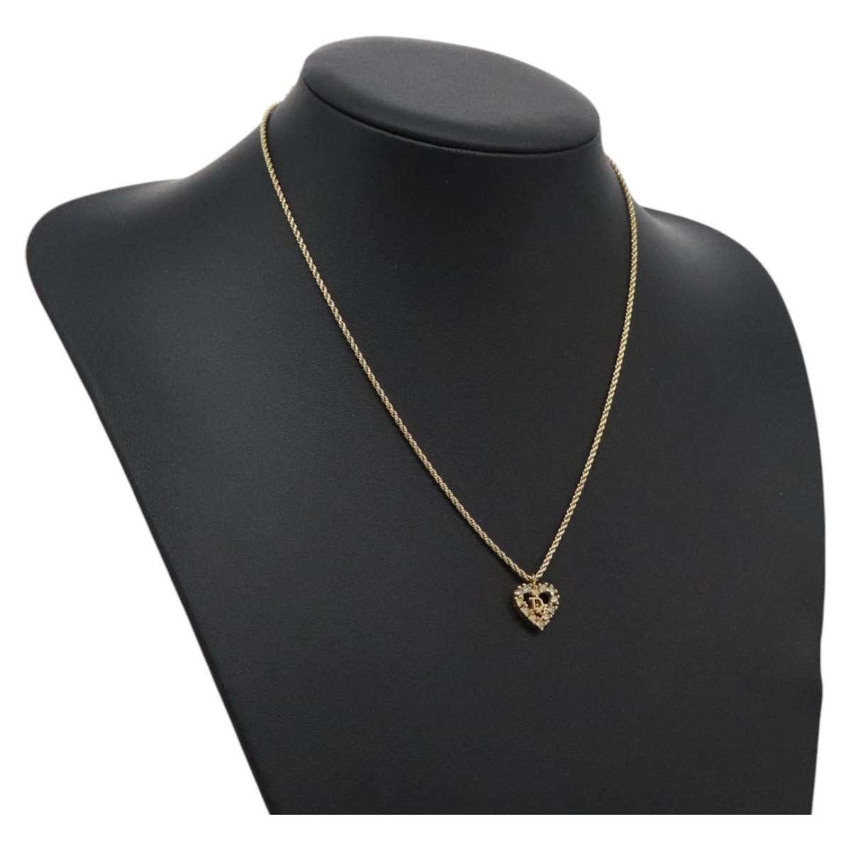 Christian Dior Necklace metal Gold Auth am7825
