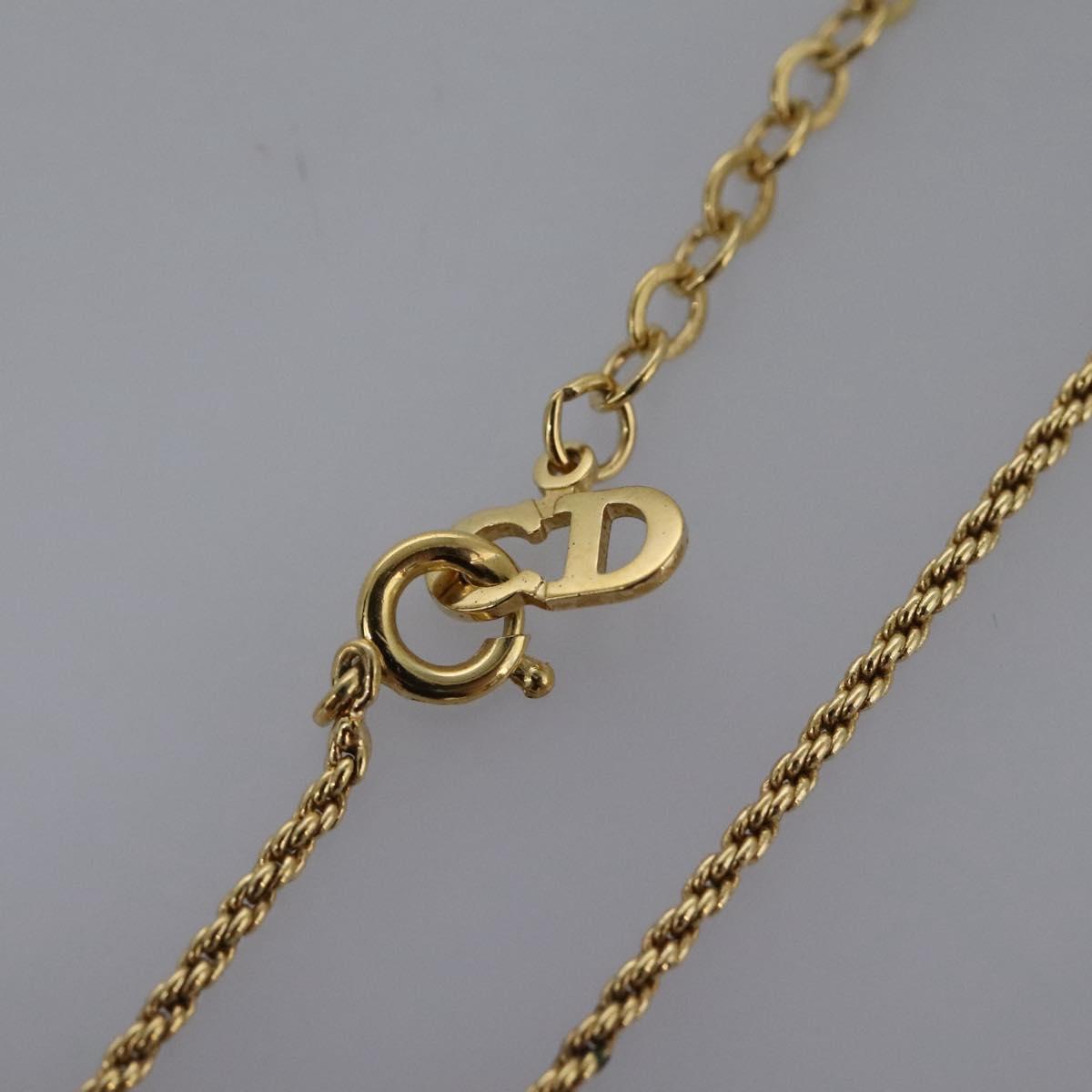 Christian Dior Necklace metal Gold Auth am7825