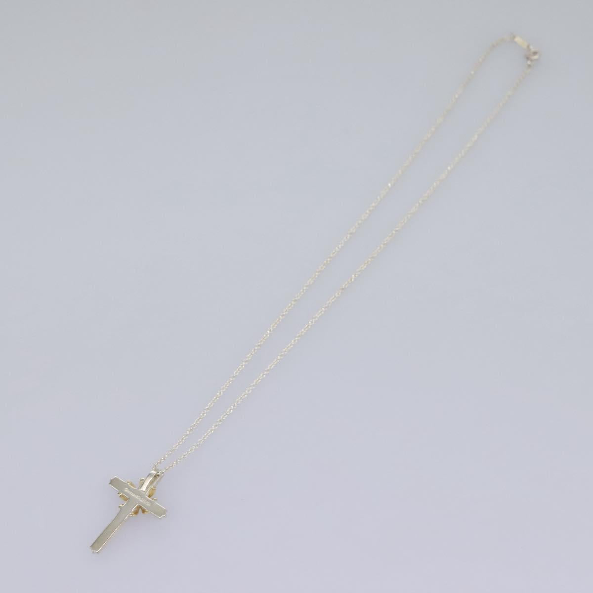 TIFFANY&Co. Cross Necklace Ag925 Silver Auth am7827