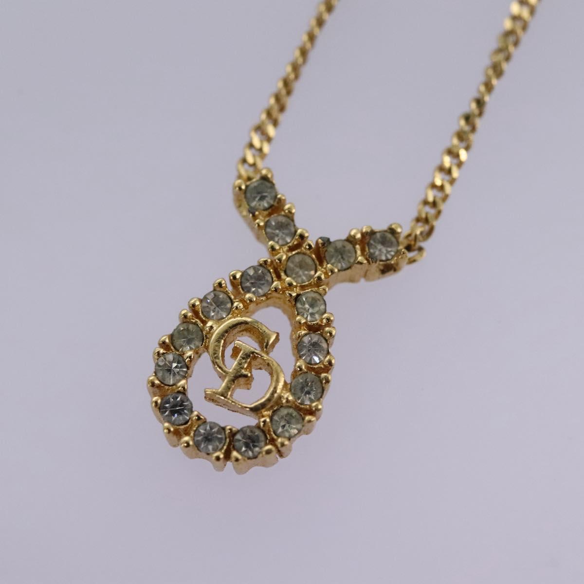 Christian Dior Necklace metal Gold Auth am7828