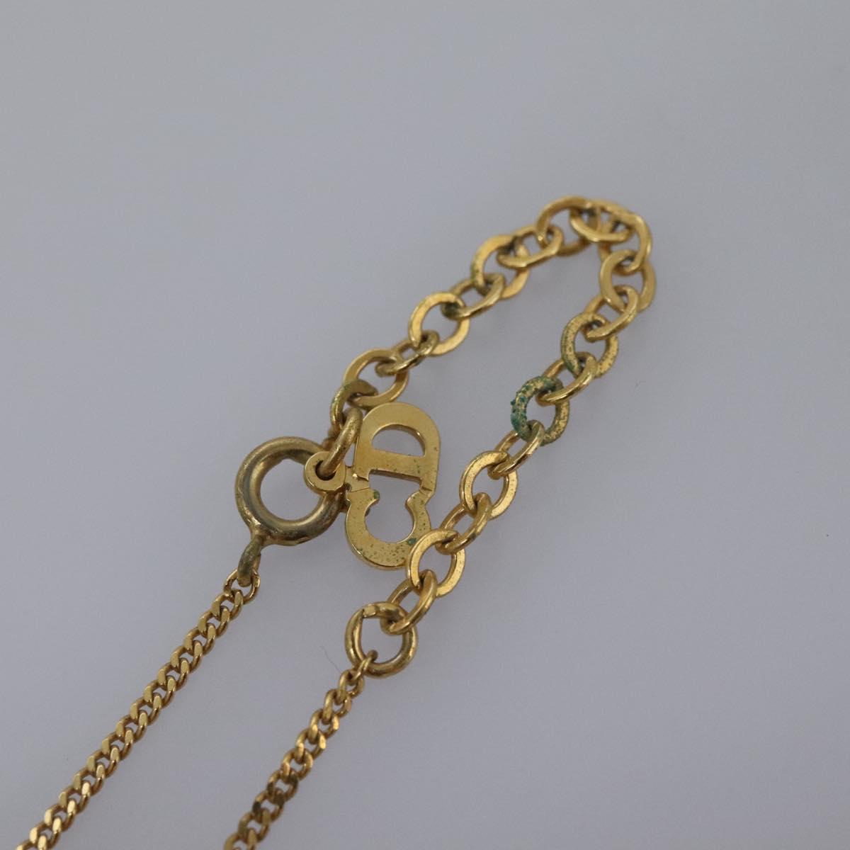 Christian Dior Necklace metal Gold Auth am7828