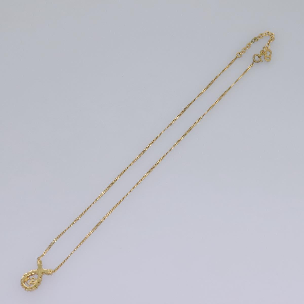 Christian Dior Necklace metal Gold Auth am7828
