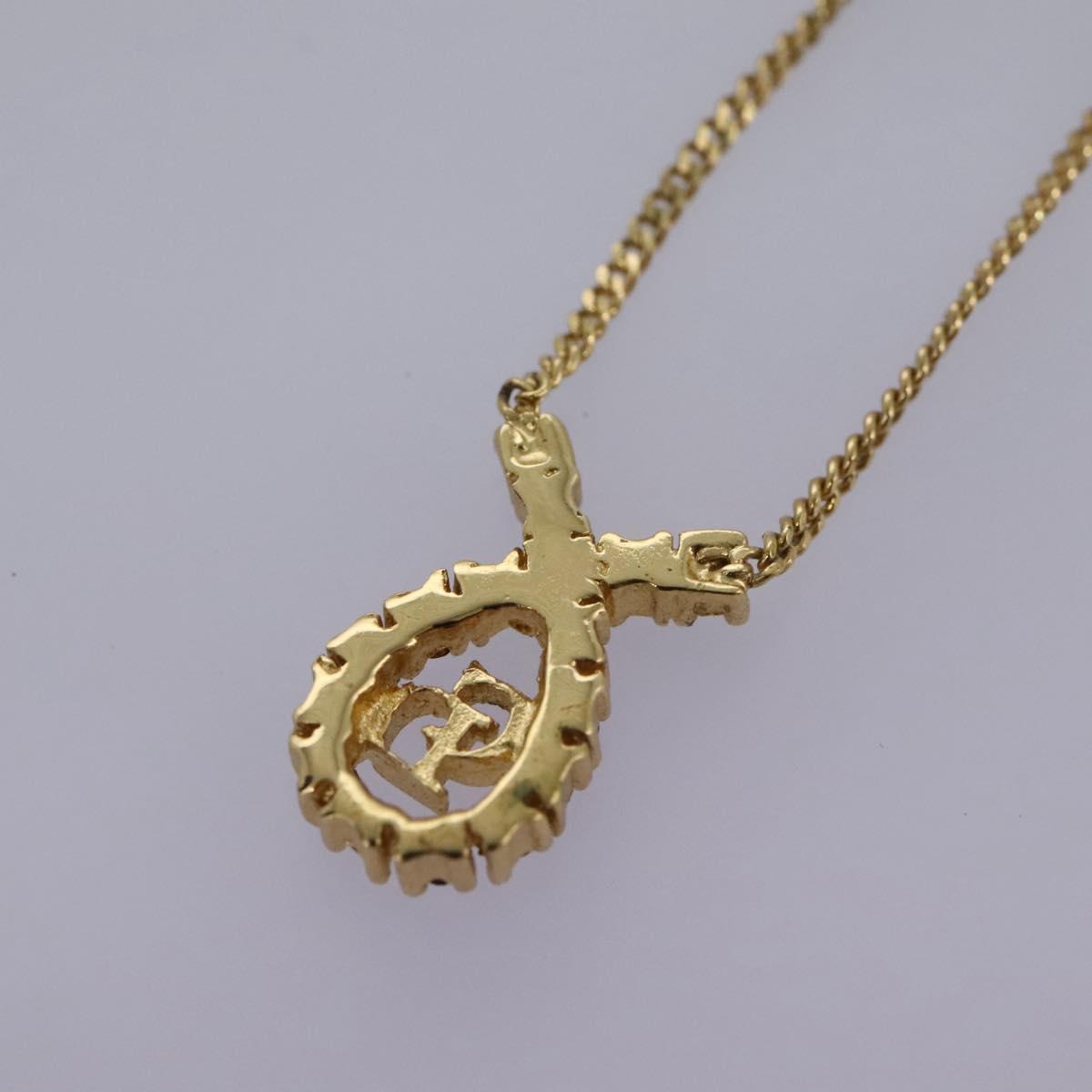 Christian Dior Necklace metal Gold Auth am7828