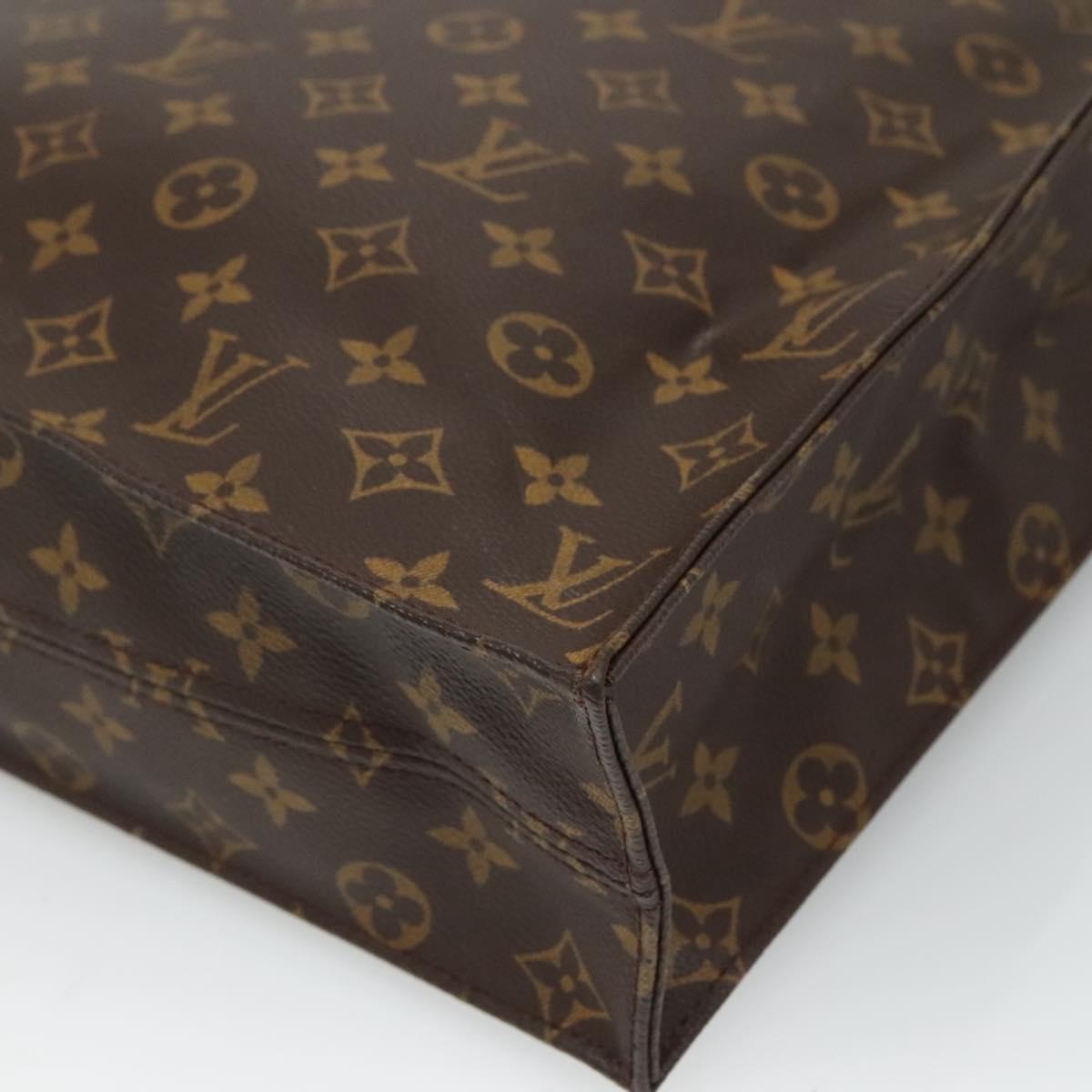 LOUIS VUITTON Monogram Sac Plat Hand Bag M51140 LV Auth am7853