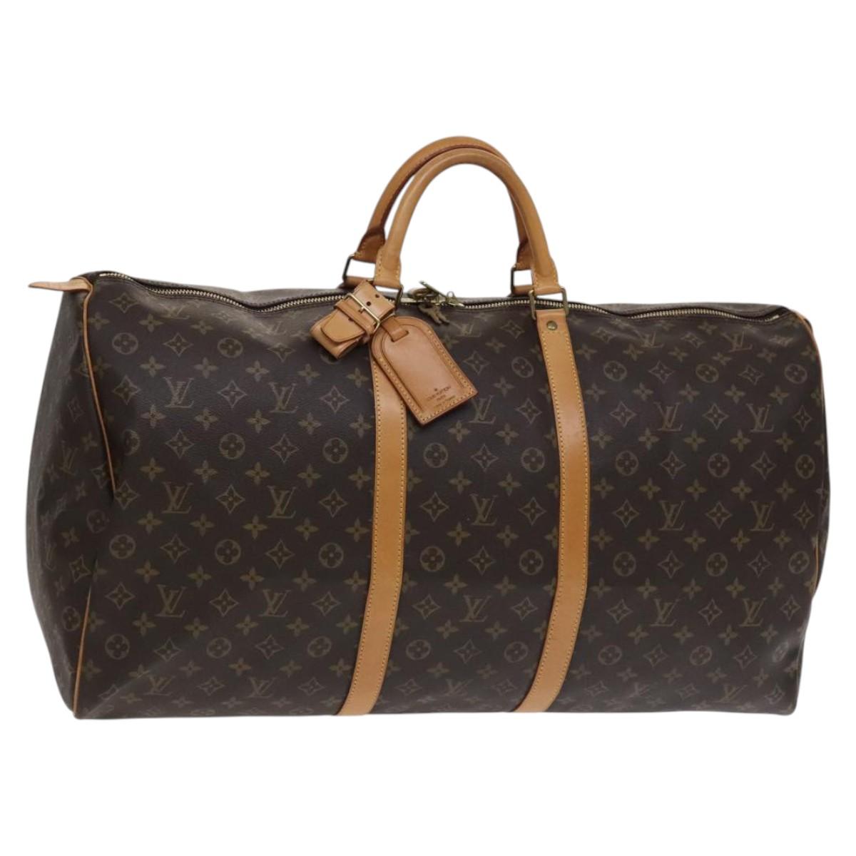 LOUIS VUITTON Monogram Keepall 60 Boston Bag M41422 LV Auth am7861