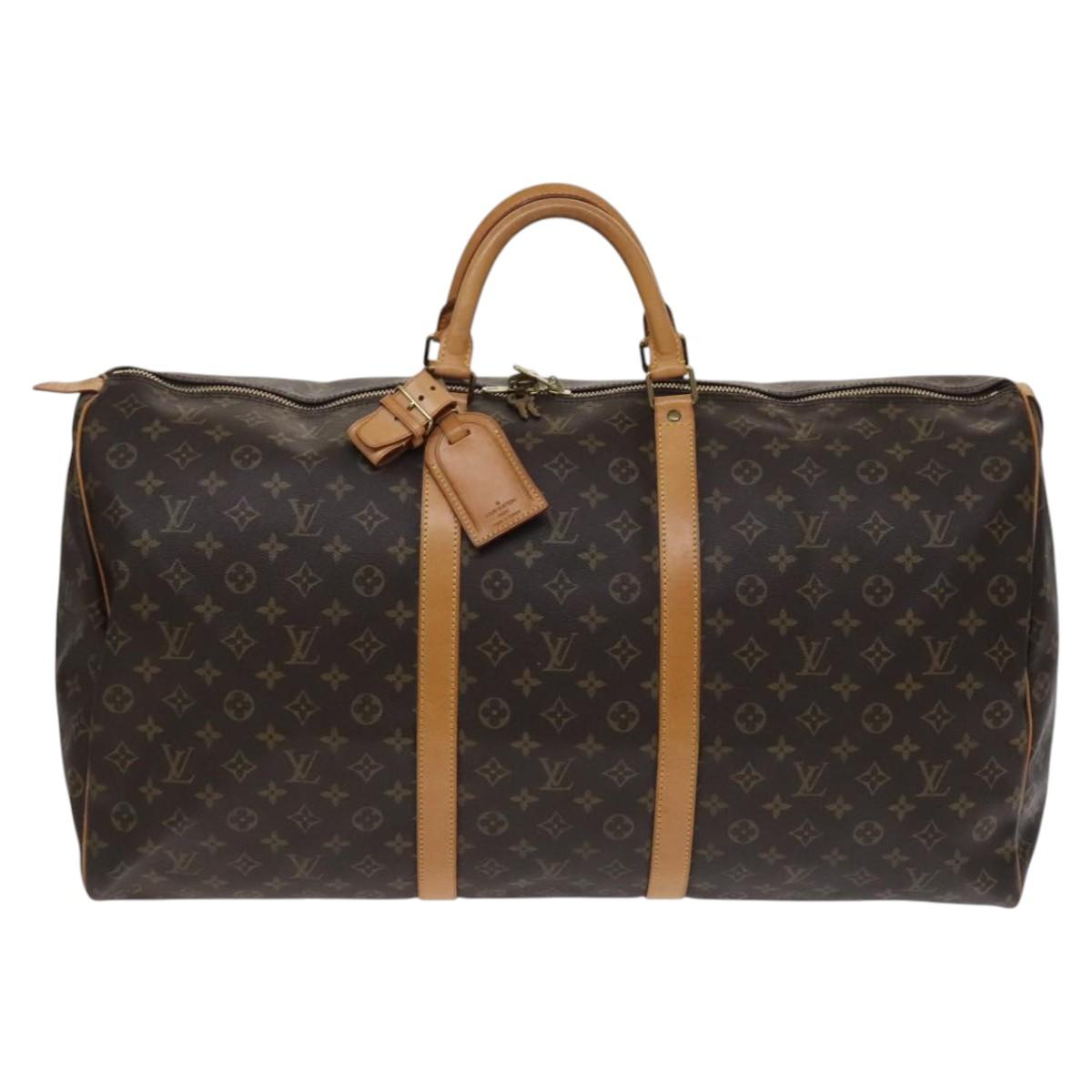 LOUIS VUITTON Monogram Keepall 60 Boston Bag M41422 LV Auth am7861