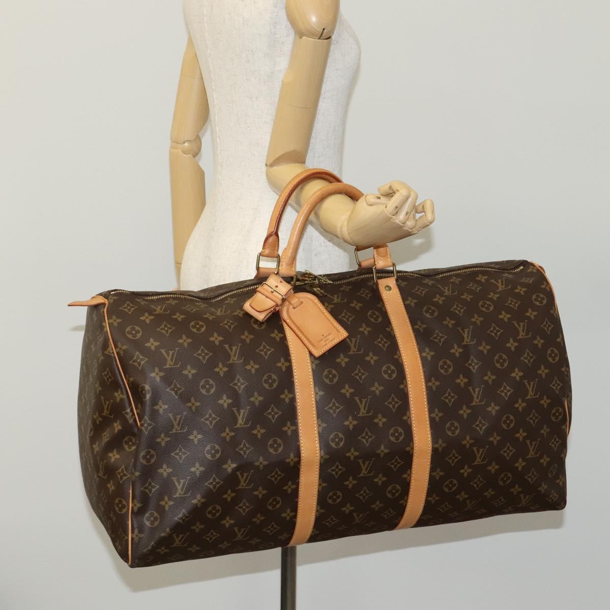 LOUIS VUITTON Monogram Keepall 60 Boston Bag M41422 LV Auth am7861