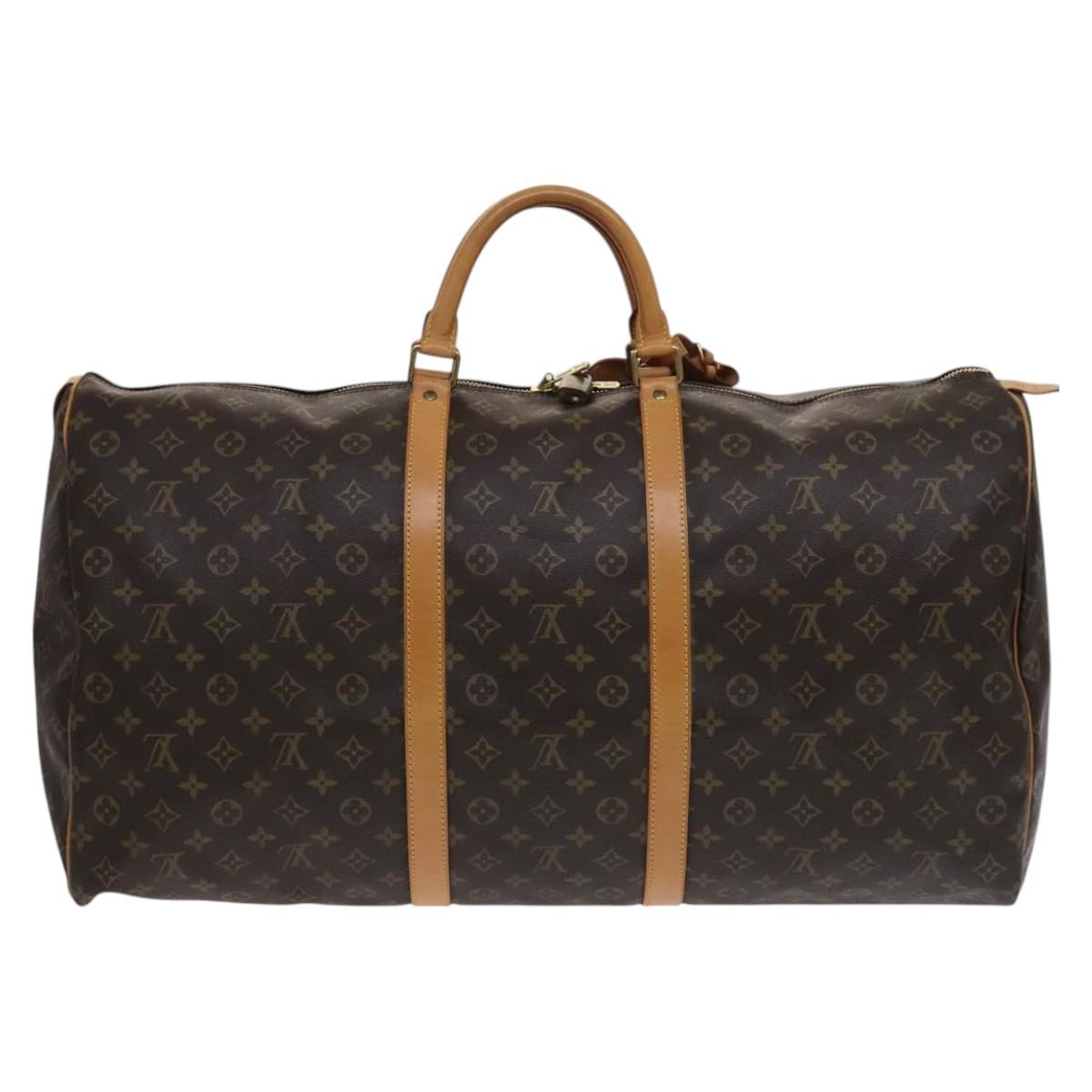 LOUIS VUITTON Monogram Keepall 60 Boston Bag M41422 LV Auth am7861