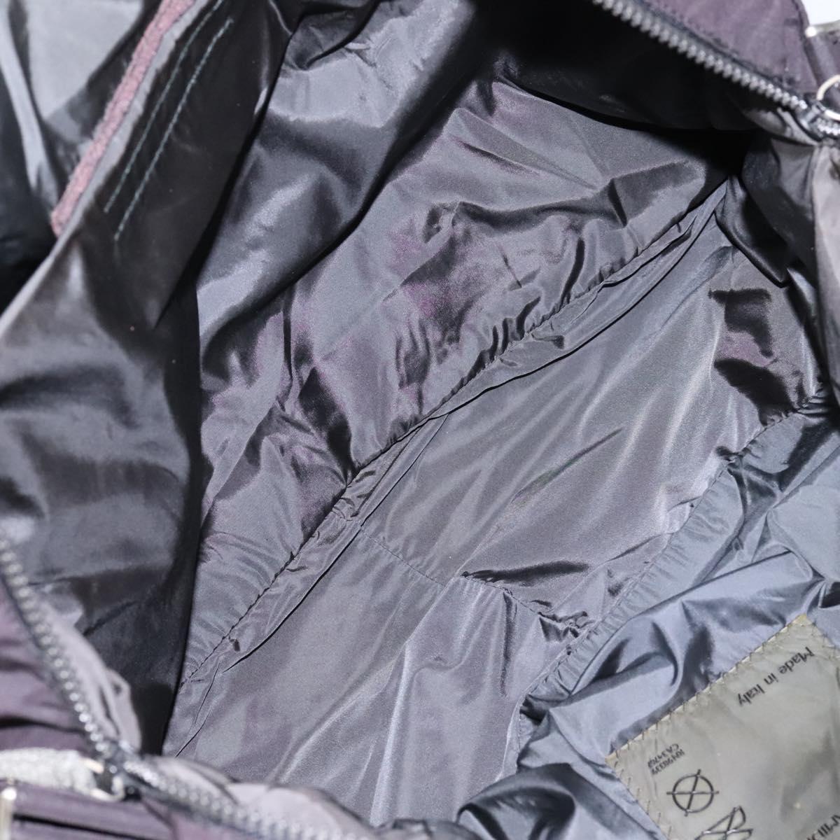 PRADA Sports Boston Bag Nylon 2way Black Silver Auth am7943