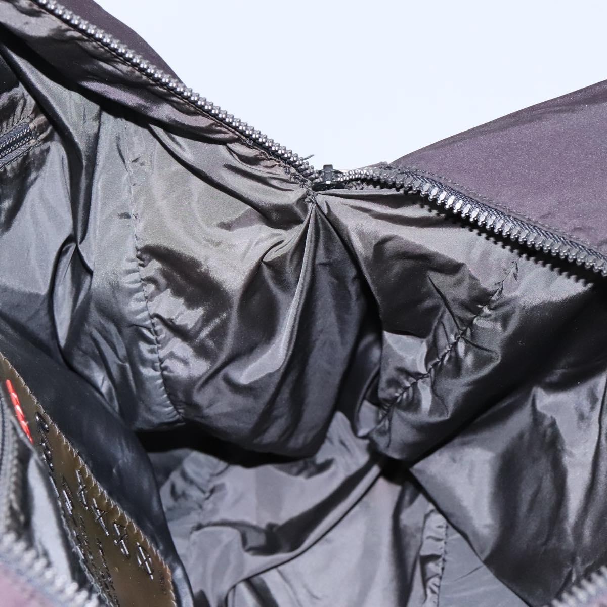 PRADA Sports Boston Bag Nylon 2way Black Silver Auth am7943