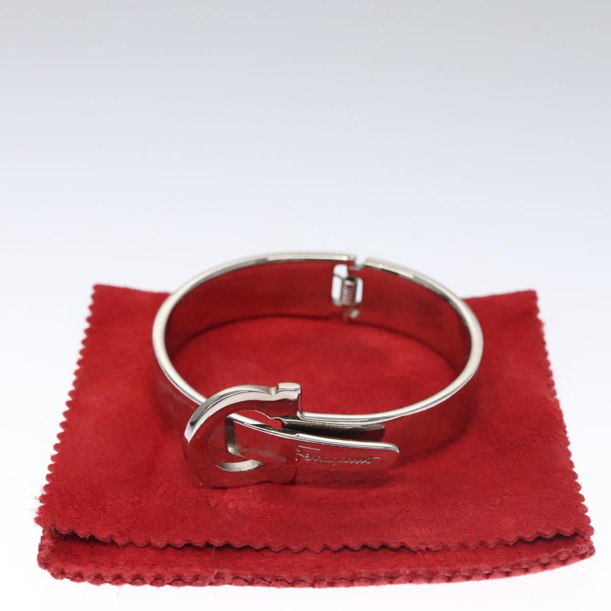 Salvatore Ferragamo Gancini Bracelet Metal Silver Auth am7986