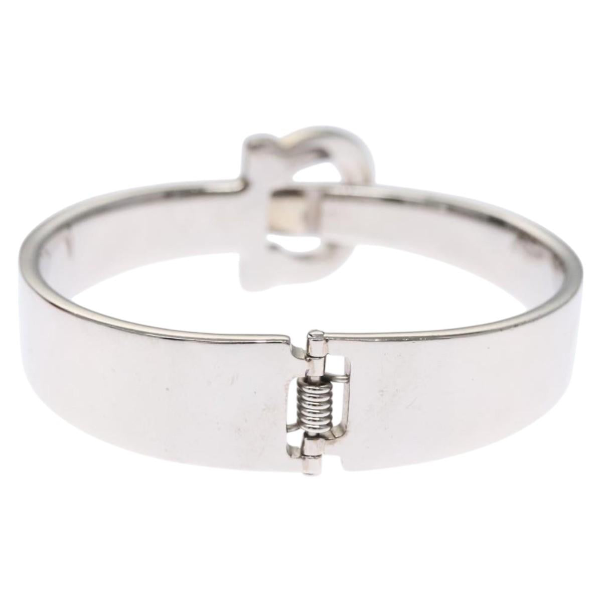 Salvatore Ferragamo Gancini Bracelet Metal Silver Auth am7986