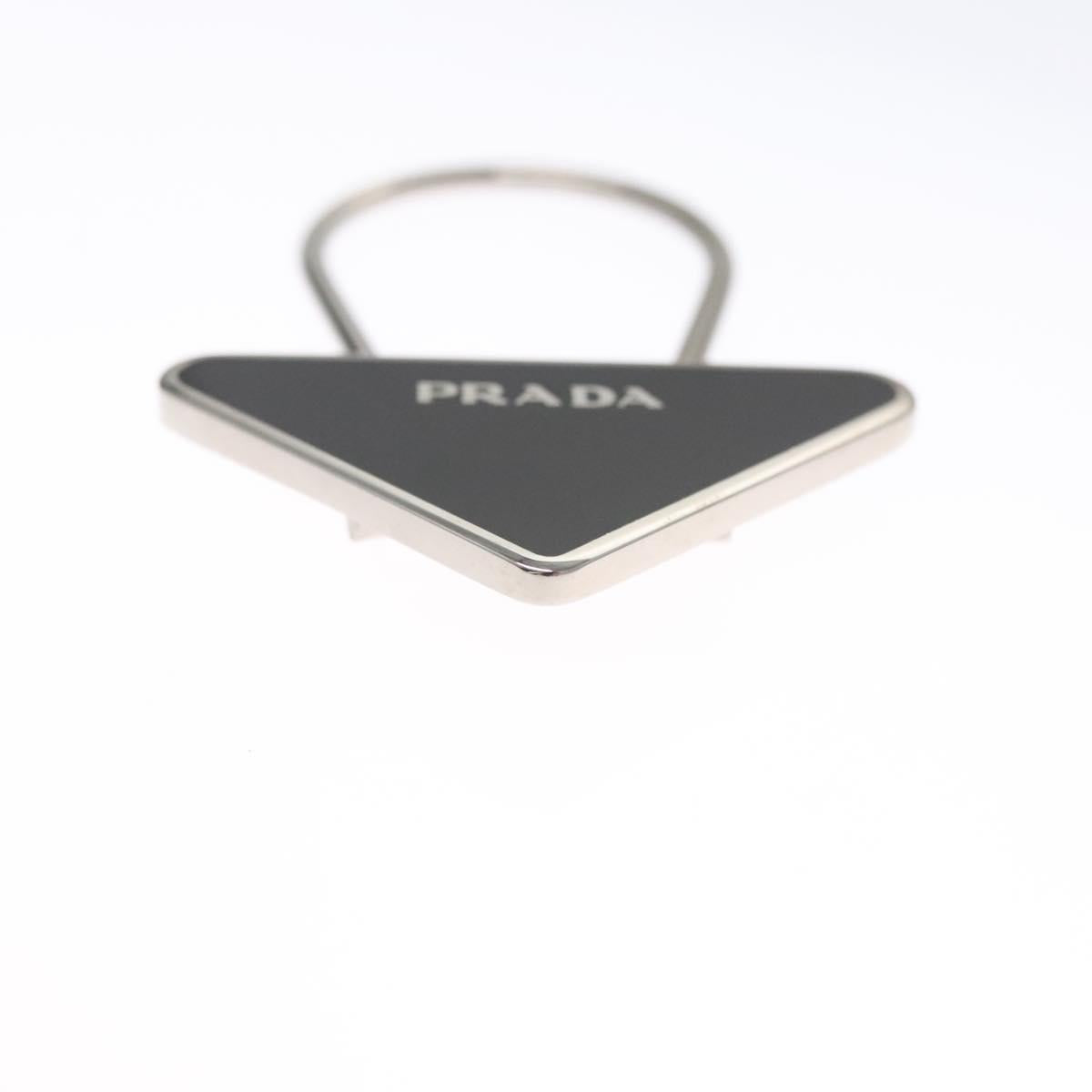 PRADA Key Ring metal Black M713 Auth am7994