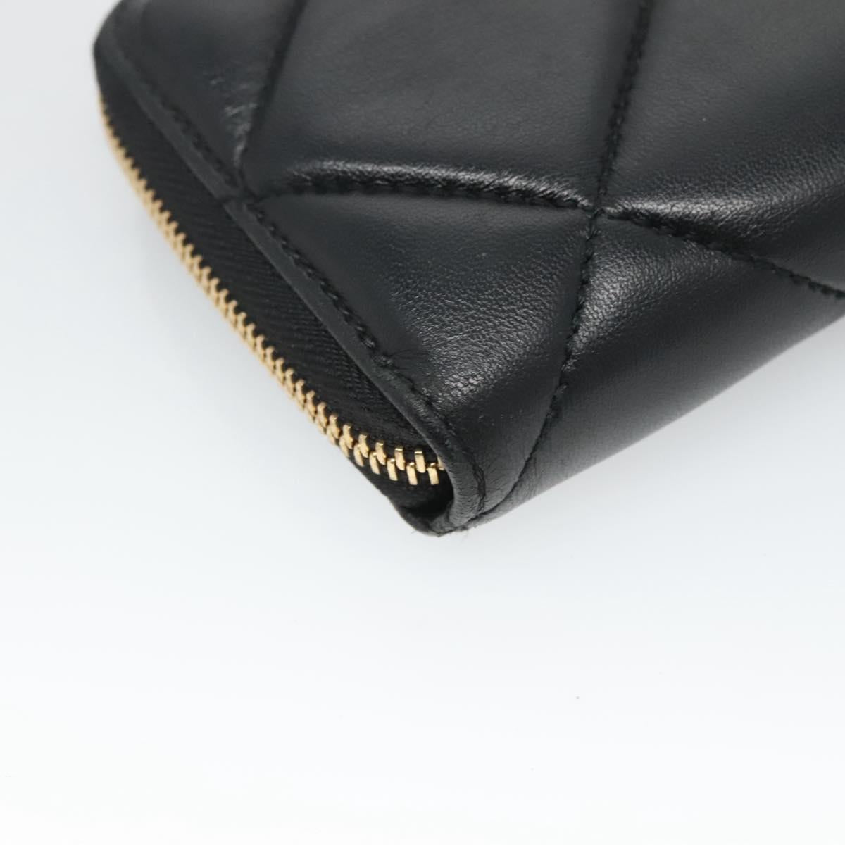 Salvatore Ferragamo Vala Long Wallet Leather Gold Black Auth am8004