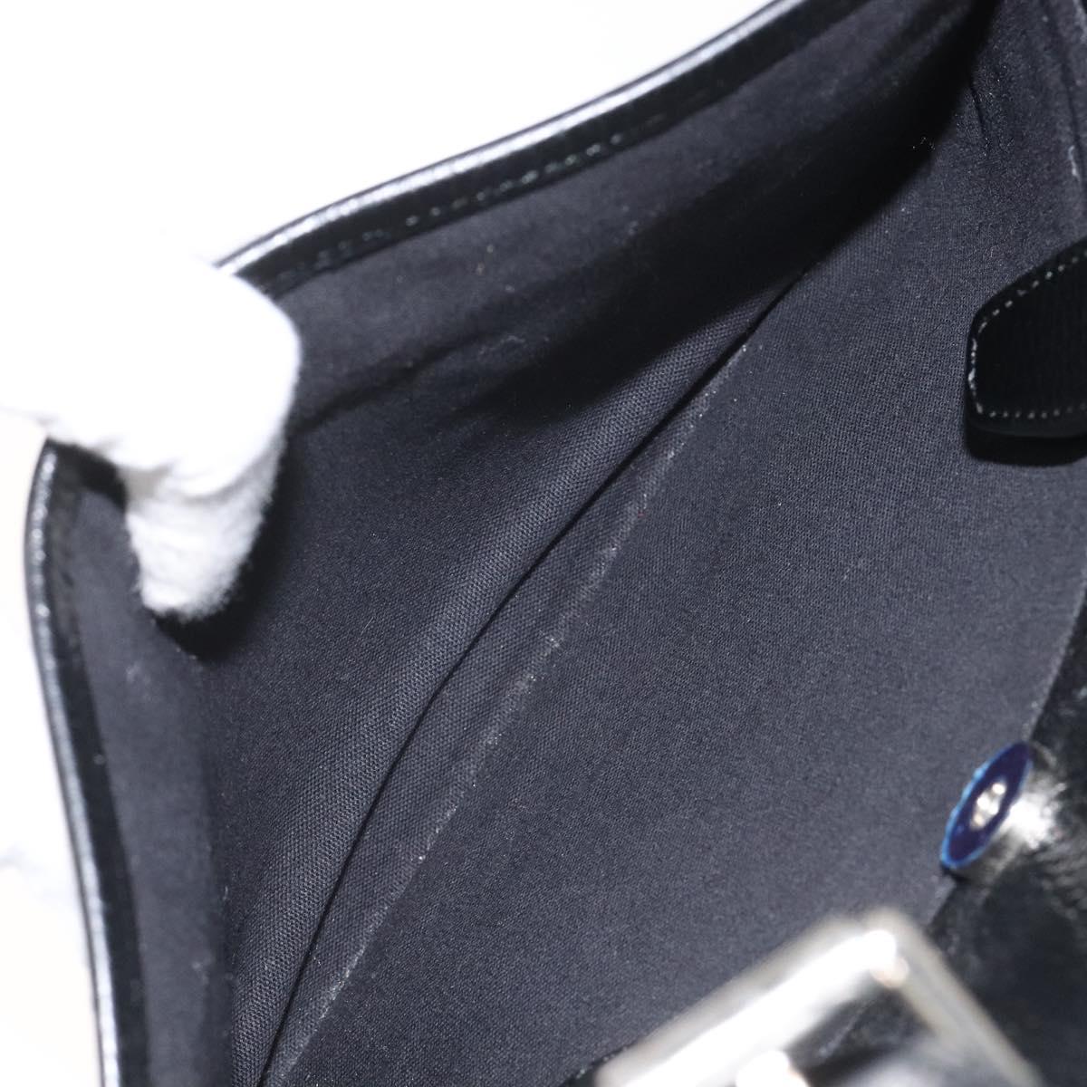 BURBERRY Hand Bag Leather Black Auth am8014