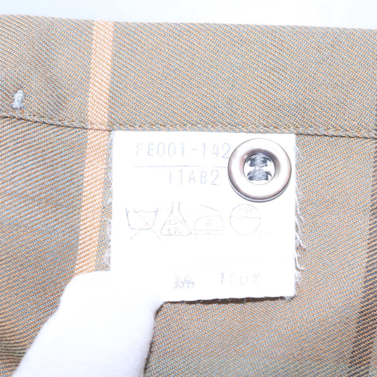 Burberrys Nova Check Shirt Cotton Beige Auth am8015