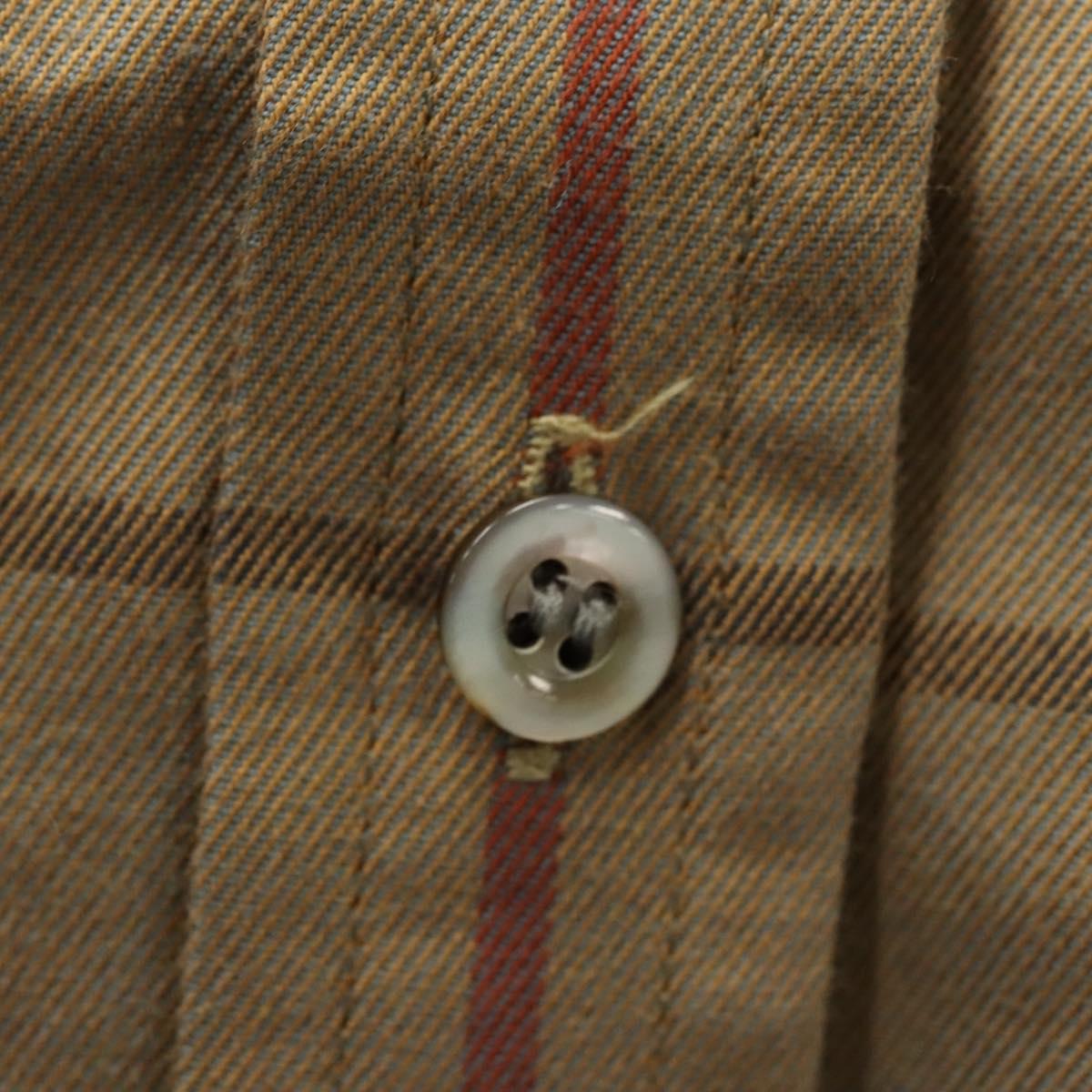 Burberrys Nova Check Shirt Cotton Beige Auth am8015