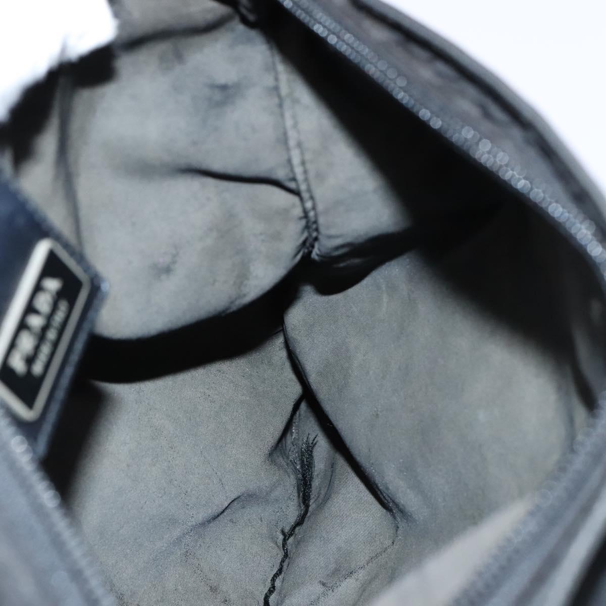 PRADA Shoulder Bag Nylon Black Silver Auth am8025