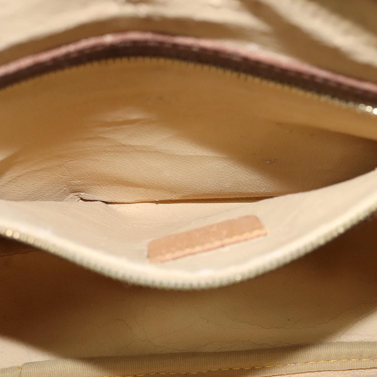 ETRO Paisley Shoulder Bag PVC Leather Brown Gold Auth am8067