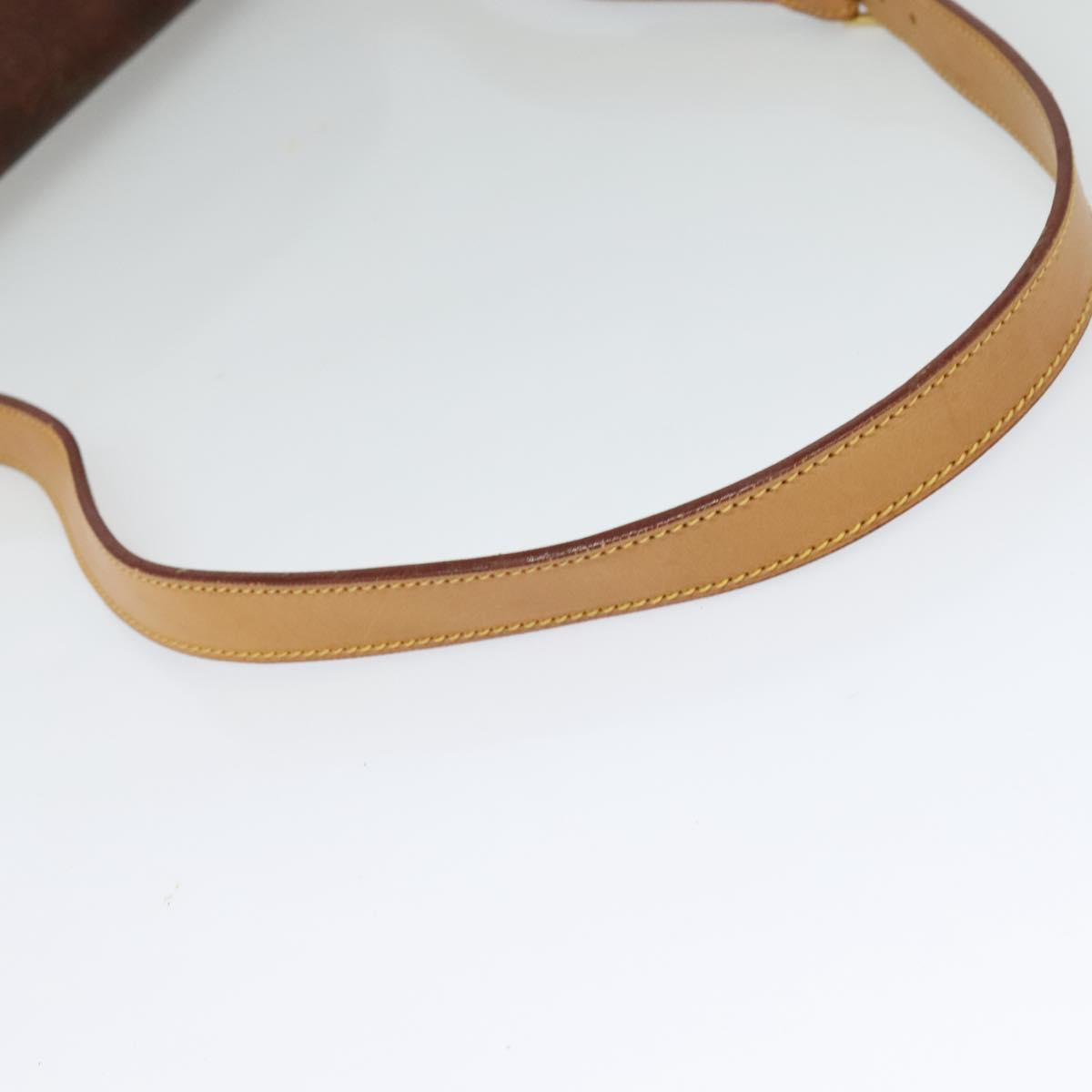 ETRO Paisley Shoulder Bag PVC Leather Brown Gold Auth am8067