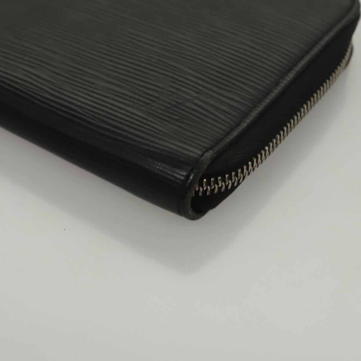 LOUIS VUITTON Epi Zippy Organizer Long Wallet Black M63852 LV Auth am8074