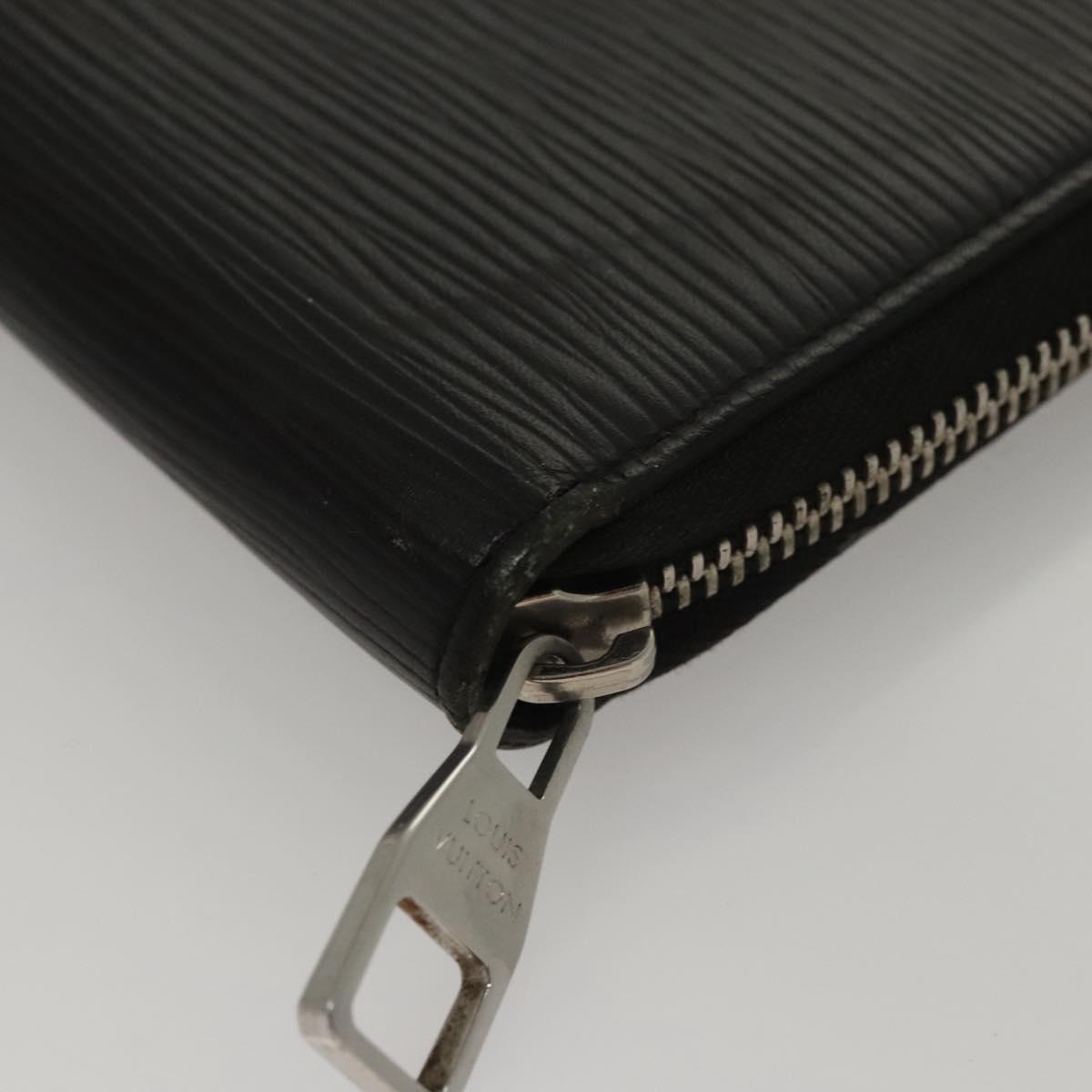 LOUIS VUITTON Epi Zippy Organizer Long Wallet Black M63852 LV Auth am8074