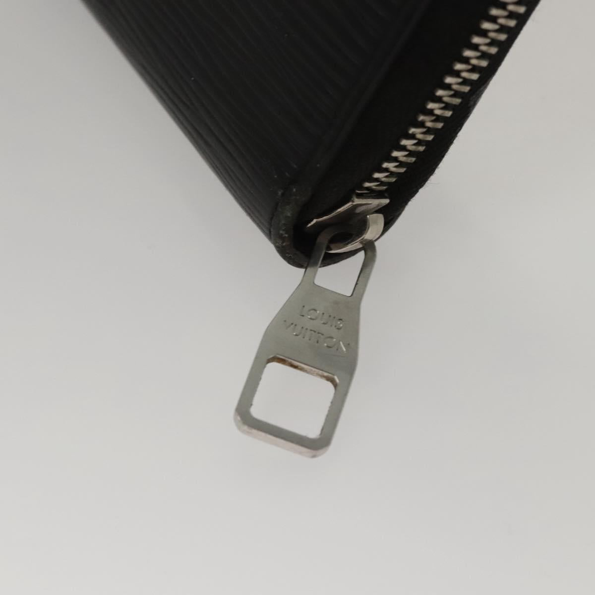 LOUIS VUITTON Epi Zippy Organizer Long Wallet Black M63852 LV Auth am8074
