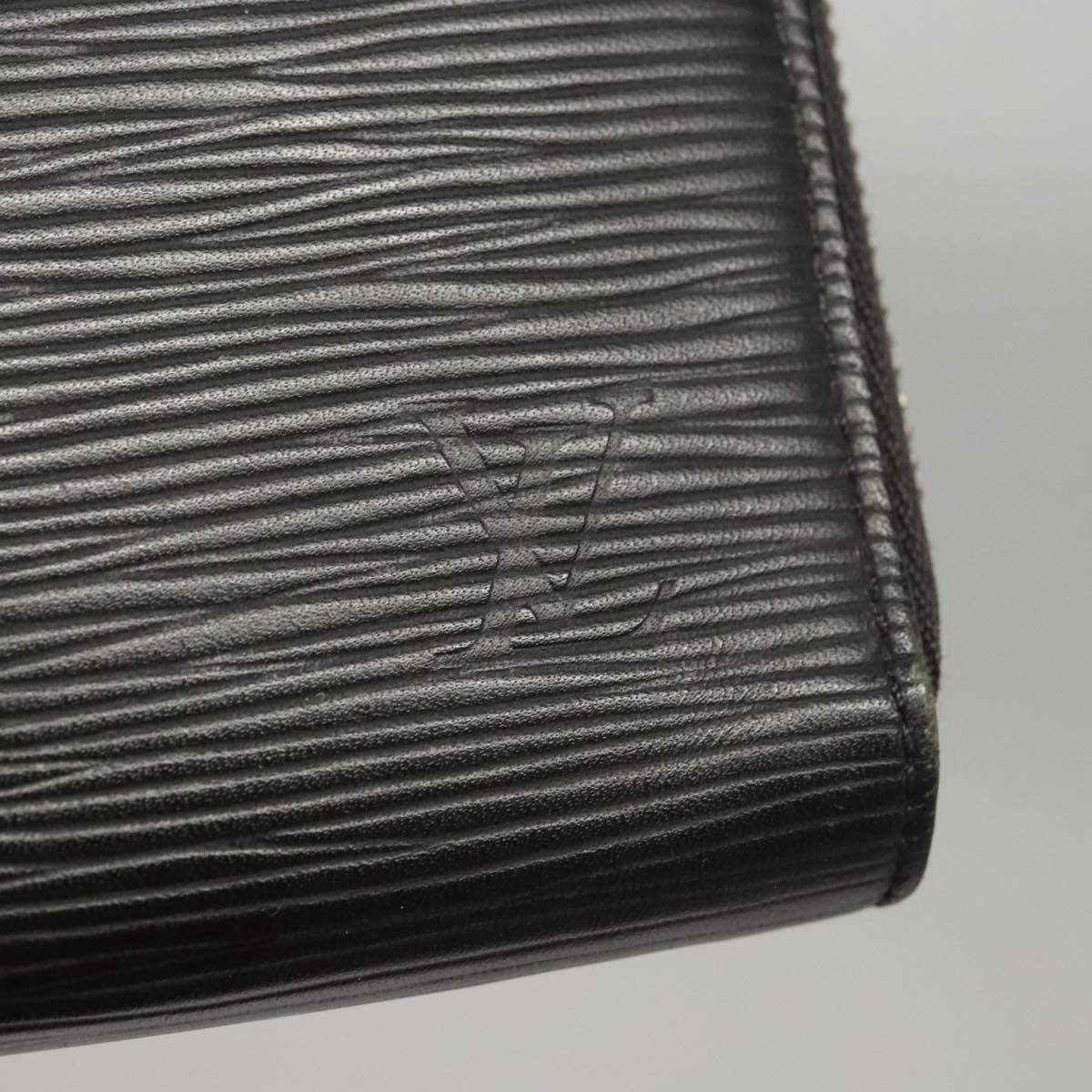 LOUIS VUITTON Epi Zippy Organizer Long Wallet Black M63852 LV Auth am8074