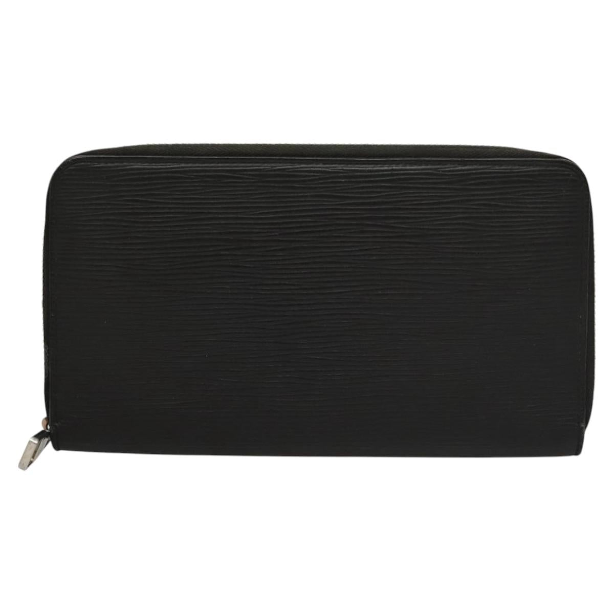 LOUIS VUITTON Epi Zippy Organizer Long Wallet Black M63852 LV Auth am8074