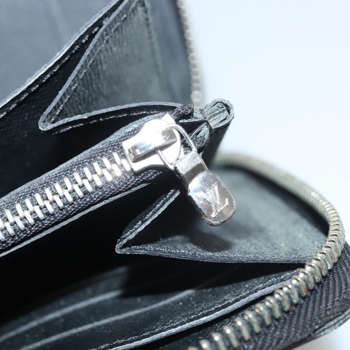 LOUIS VUITTON Epi Zippy Organizer Long Wallet Black M63852 LV Auth am8074