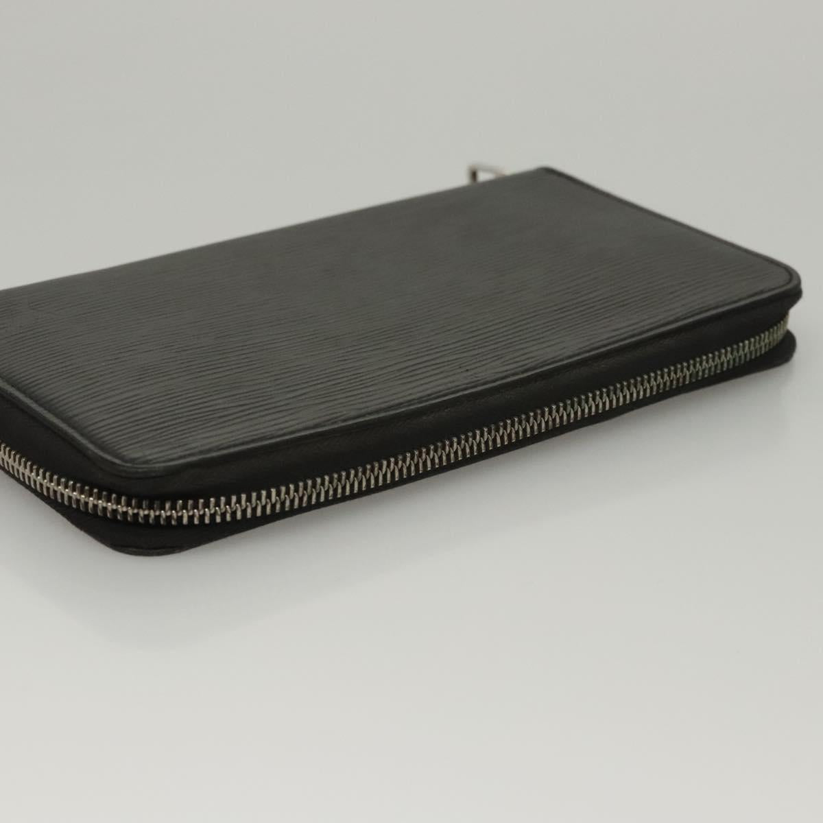 LOUIS VUITTON Epi Zippy Organizer Long Wallet Black M63852 LV Auth am8074