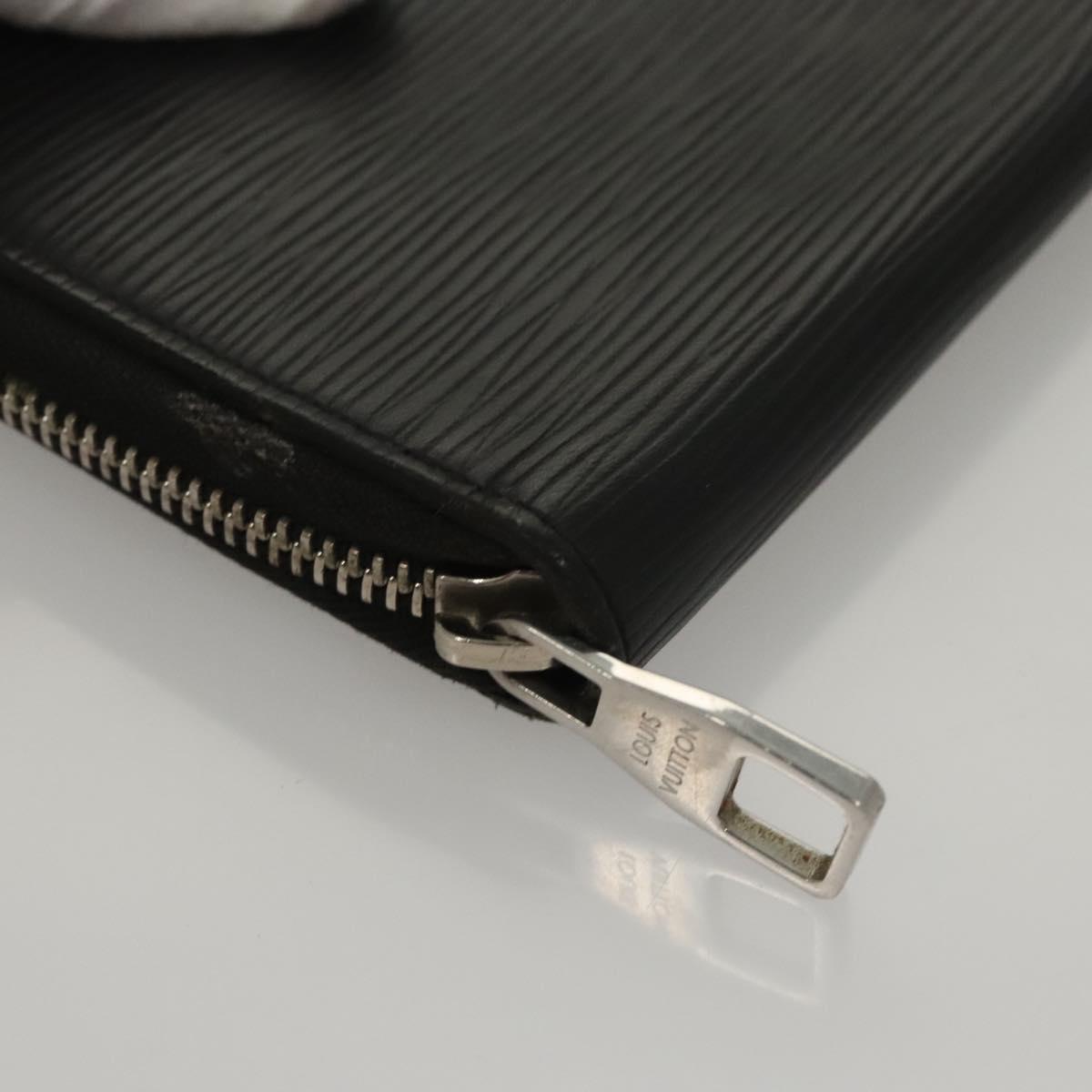 LOUIS VUITTON Epi Zippy Organizer Long Wallet Black M63852 LV Auth am8074