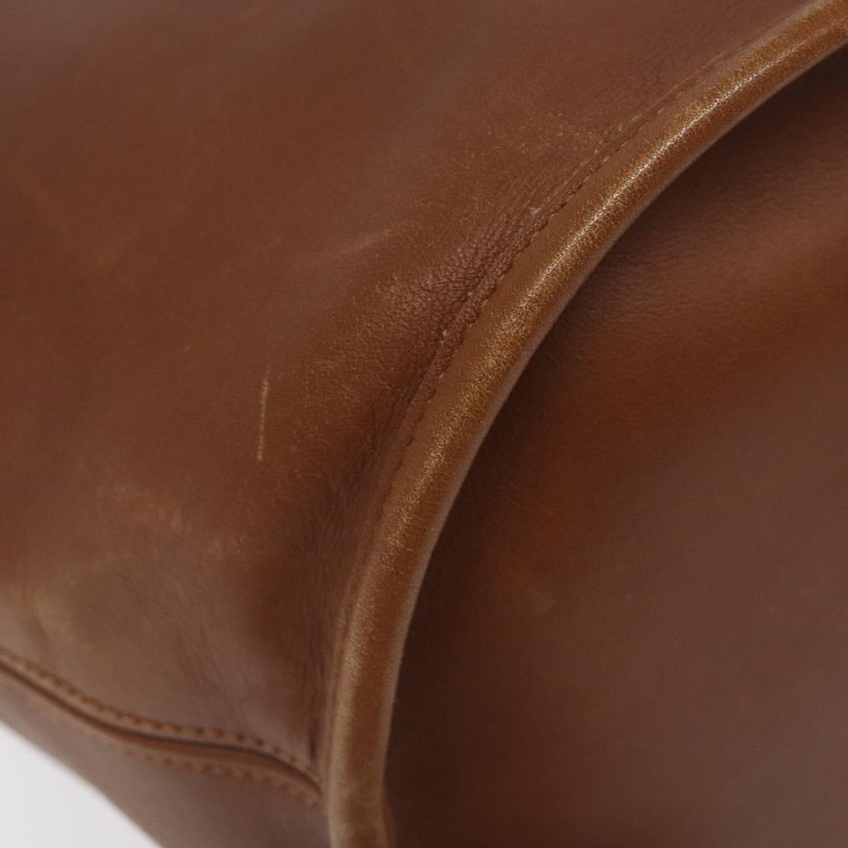 Coach Shoulder Bag Leather Brown Auth am8136