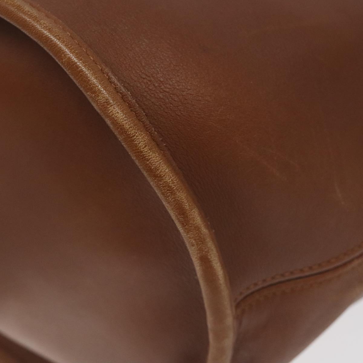 Coach Shoulder Bag Leather Brown Auth am8136