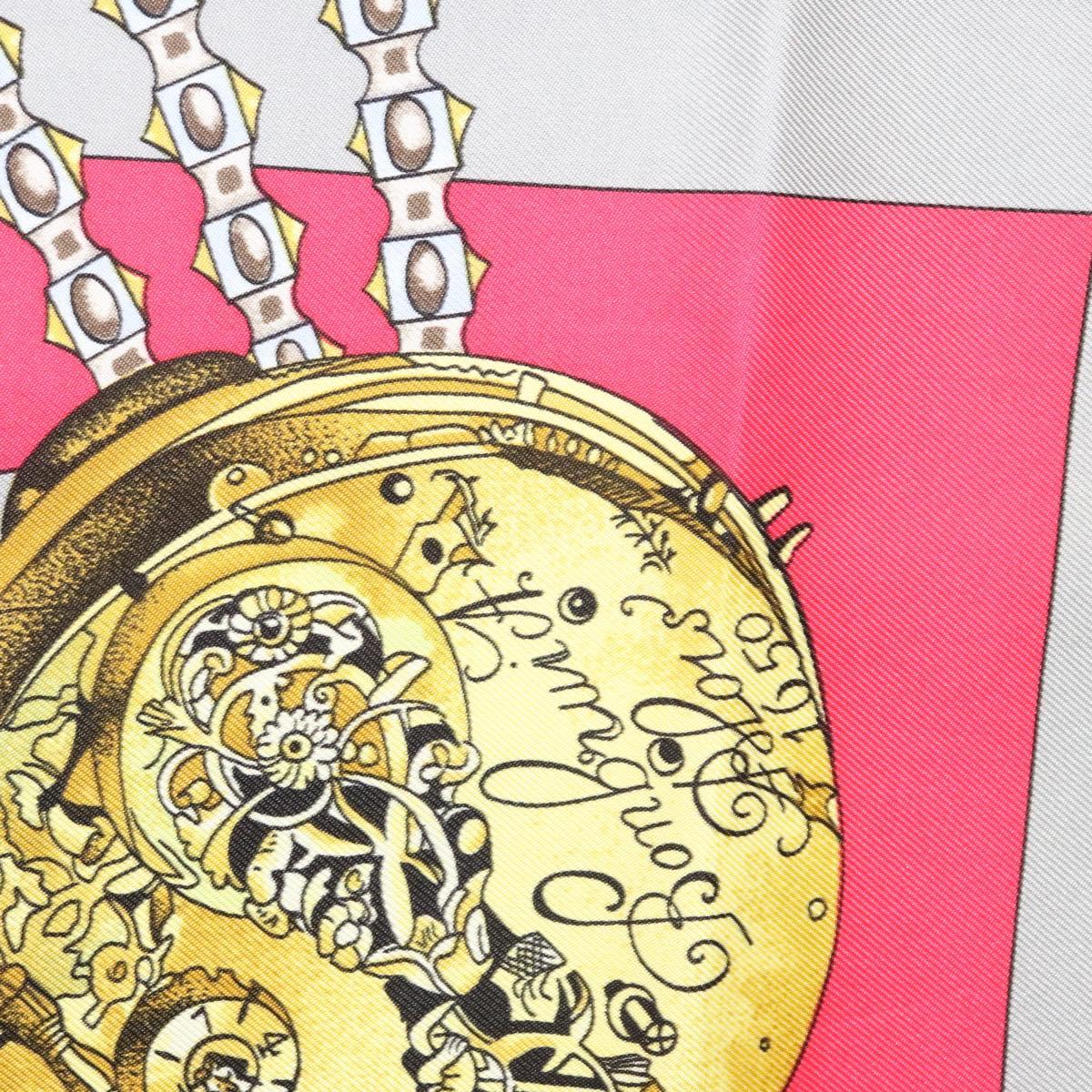 HERMES Carre 90 ""Parmi les fleurs je compte les heures"" Black Auth am8152