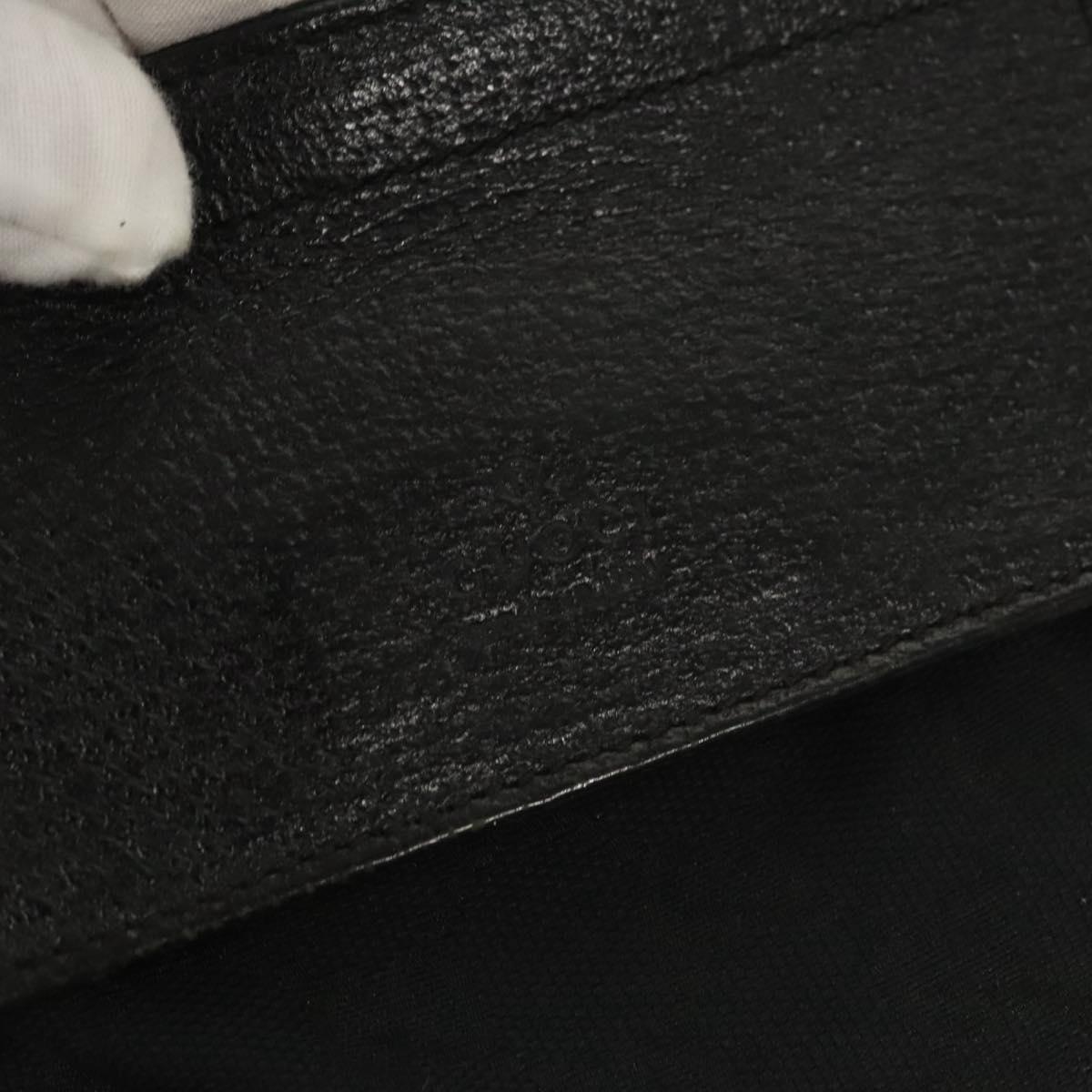 GUCCI GG Canvas Waist bag Black Silver 28566 Auth am8162