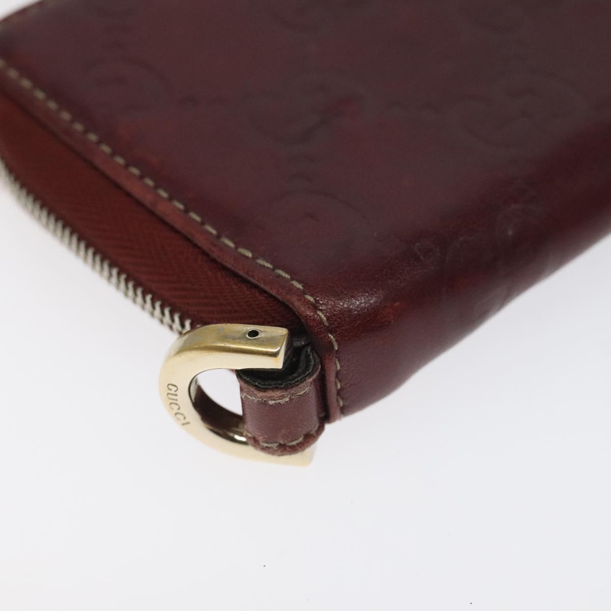 GUCCI GG Canvas Guccissima Coin Purse Red 162848 Auth am8179