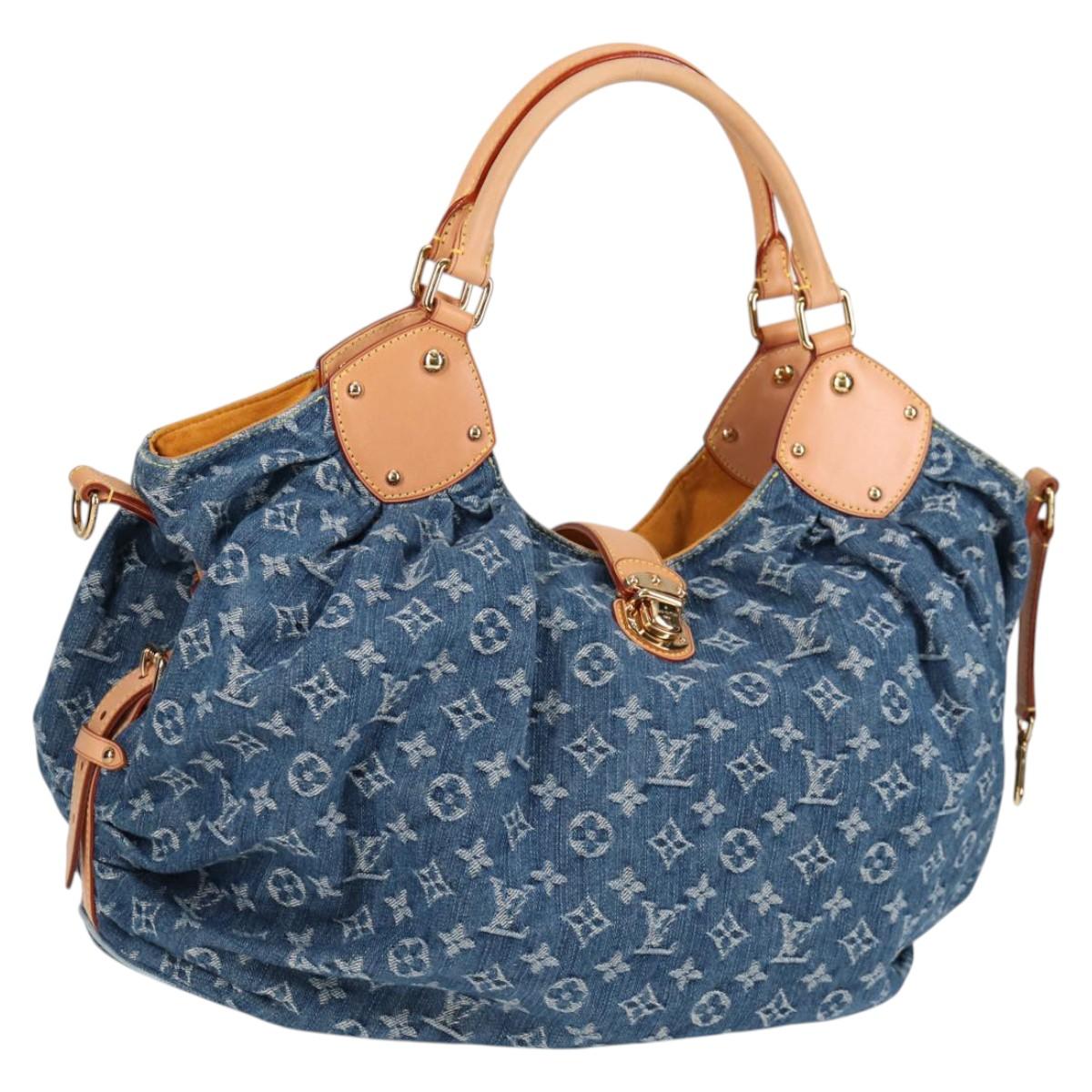 LOUIS VUITTON Monogram Denim XL Shoulder Bag Blue M95515 LV Auth am8184SM