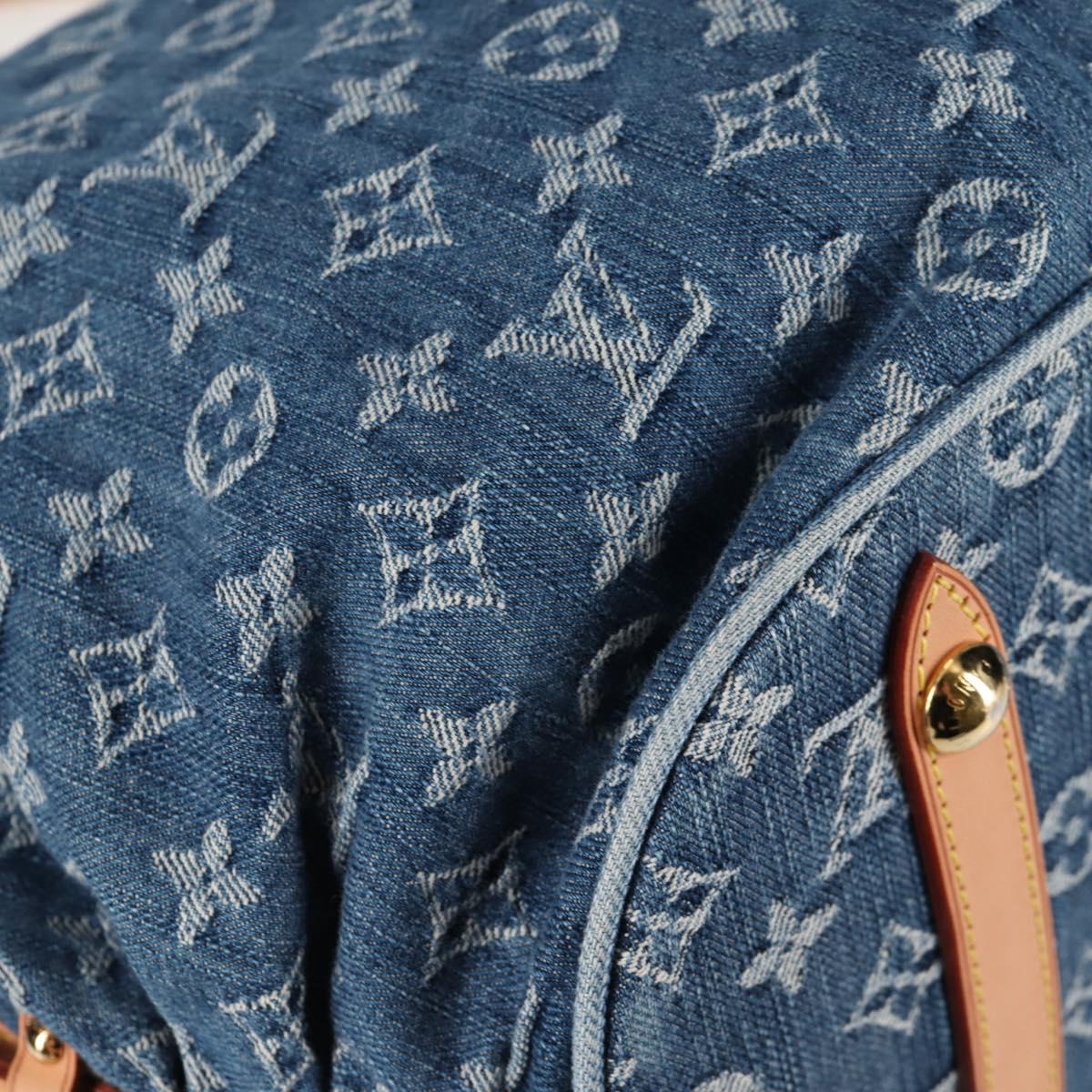 LOUIS VUITTON Monogram Denim XL Shoulder Bag Blue M95515 LV Auth am8184SM