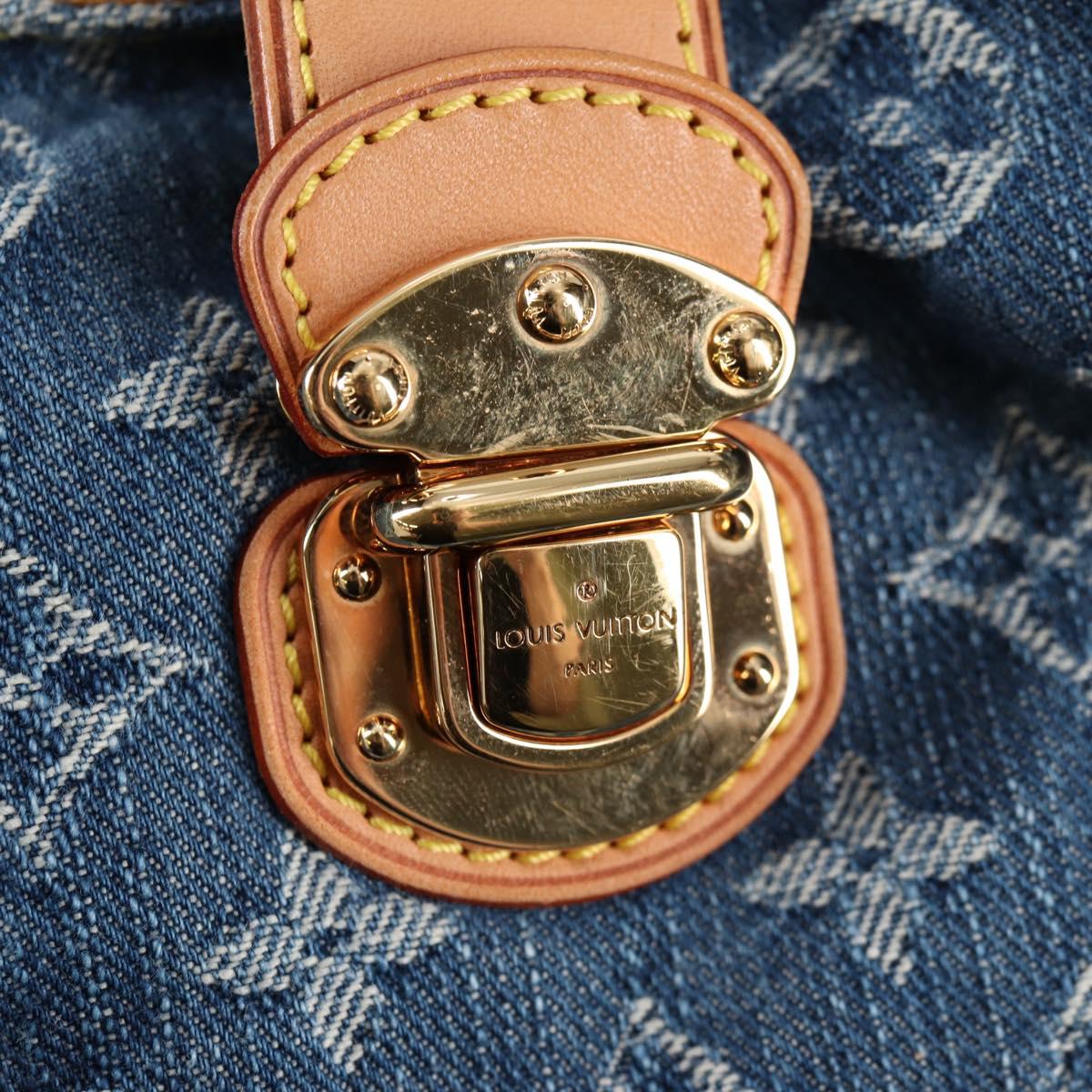 LOUIS VUITTON Monogram Denim XL Shoulder Bag Blue M95515 LV Auth am8184SM